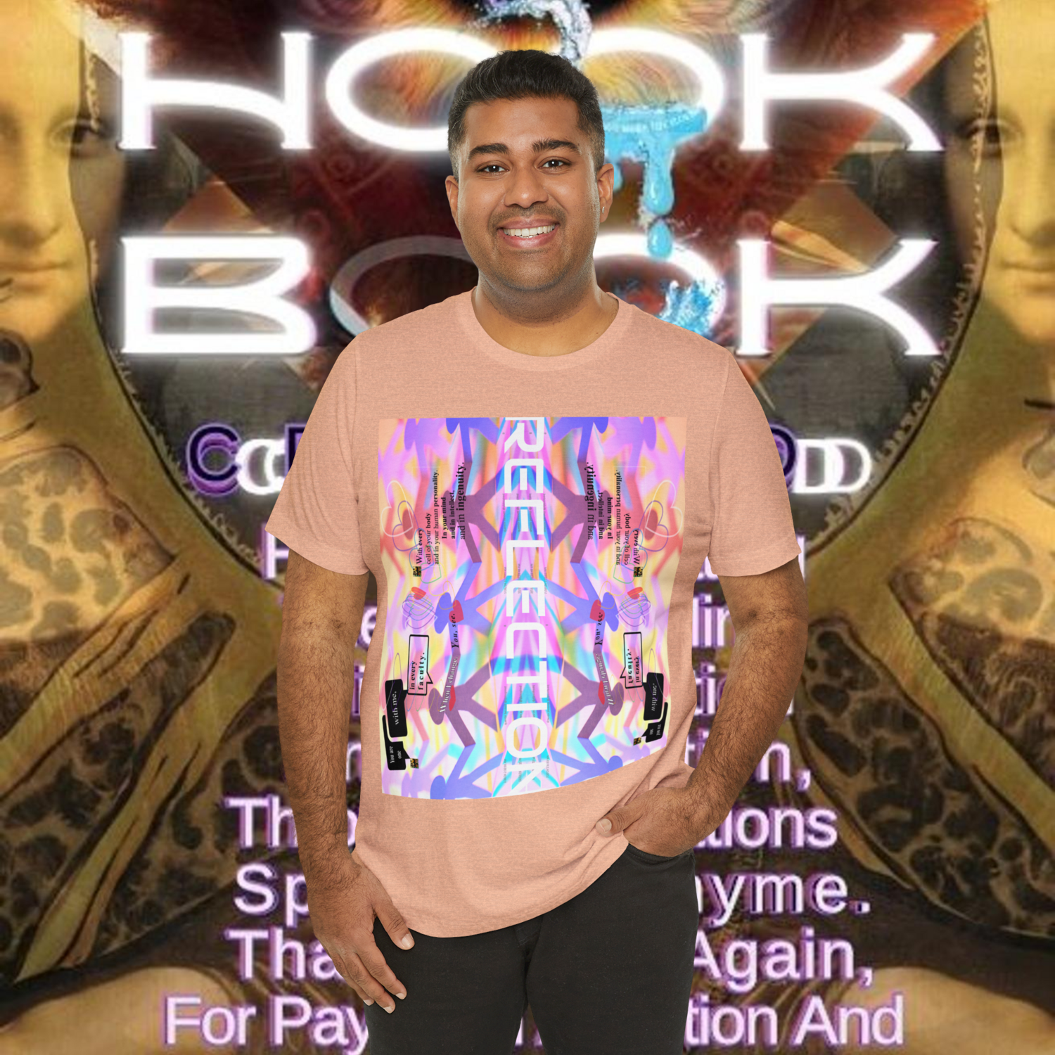 MULTIPLE *REFLECTION* (11/11) variations - Unisex Jersey Short Sleeve Tee from the &quot;HOOK BOOK&quot; by: qUENTIN bENNETT