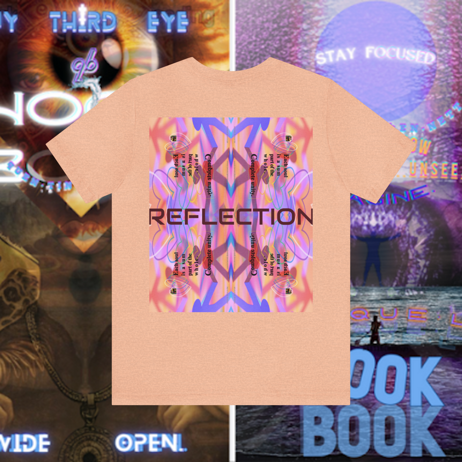 MULTIPLE *REFLECTION* (11/11) variations - Unisex Jersey Short Sleeve Tee from the &quot;HOOK BOOK&quot; by: qUENTIN bENNETT