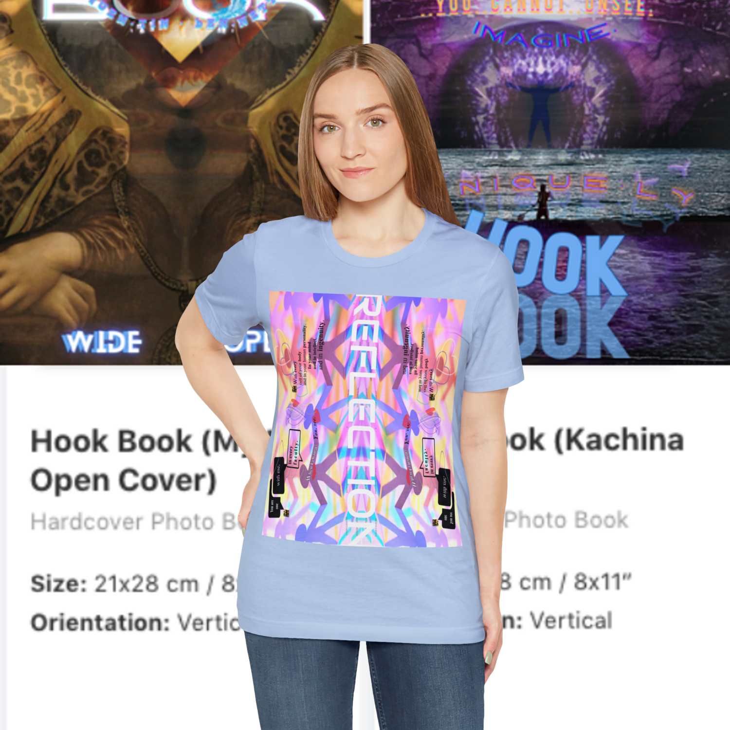 MULTIPLE *REFLECTION* (11/11) variations - Unisex Jersey Short Sleeve Tee from the &quot;HOOK BOOK&quot; by: qUENTIN bENNETT