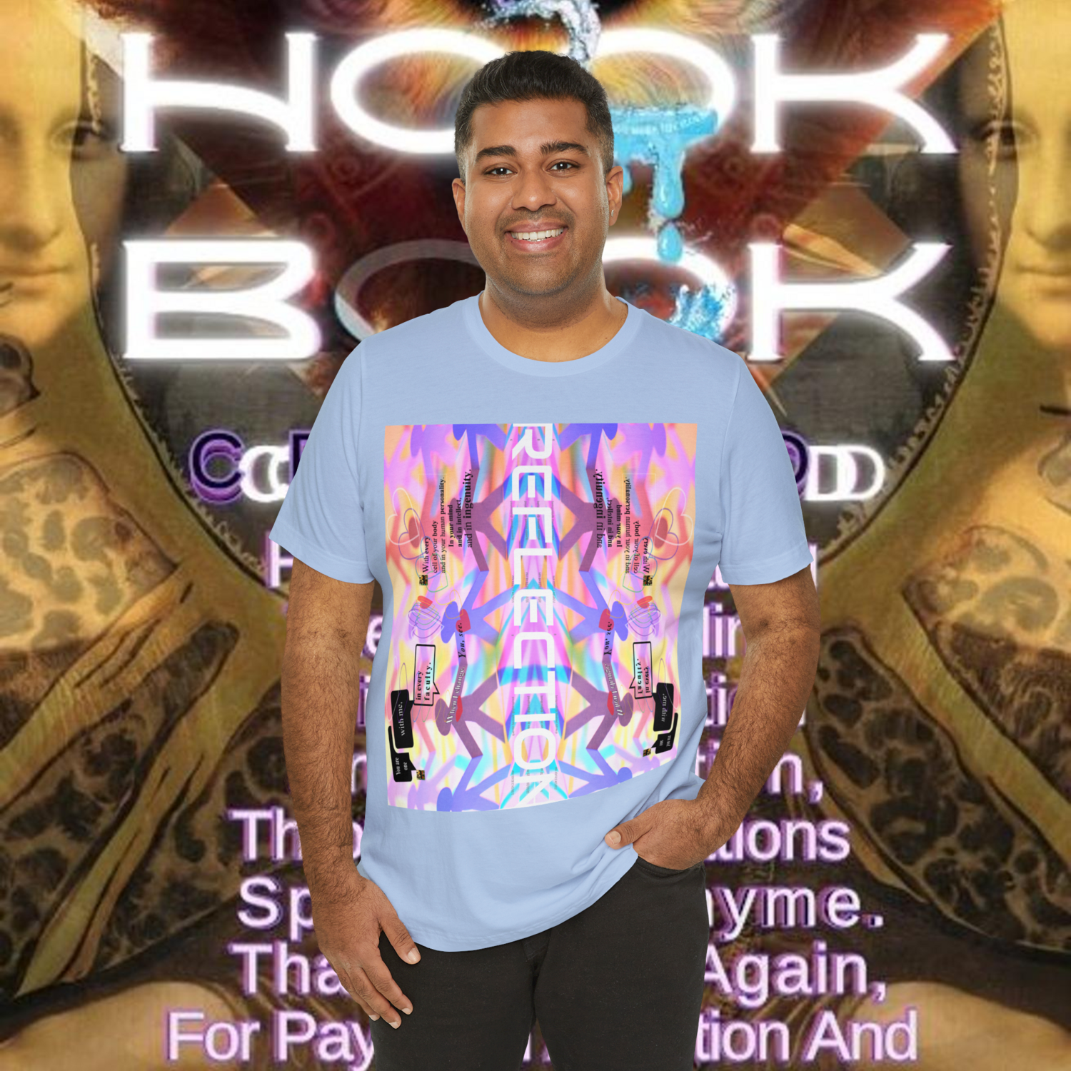 MULTIPLE *REFLECTION* (11/11) variations - Unisex Jersey Short Sleeve Tee from the &quot;HOOK BOOK&quot; by: qUENTIN bENNETT