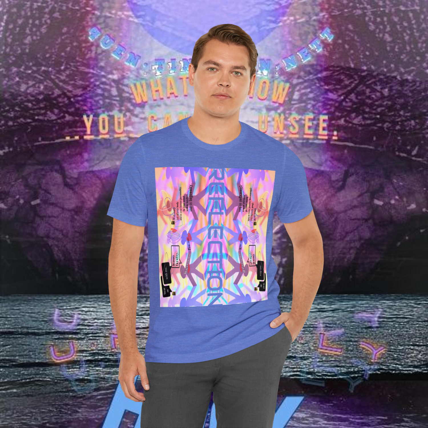 MULTIPLE *REFLECTION* (11/11) variations - Unisex Jersey Short Sleeve Tee from the &quot;HOOK BOOK&quot; by: qUENTIN bENNETT