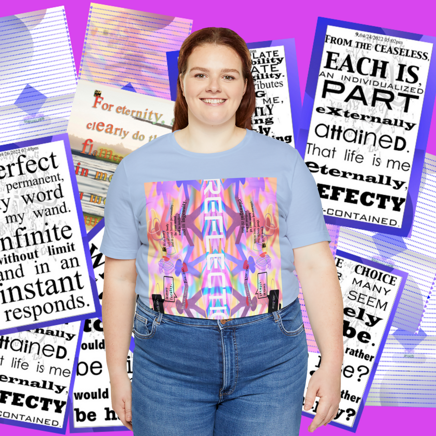 MULTIPLE *REFLECTION* (11/11) variations - Unisex Jersey Short Sleeve Tee from the &quot;HOOK BOOK&quot; by: qUENTIN bENNETT