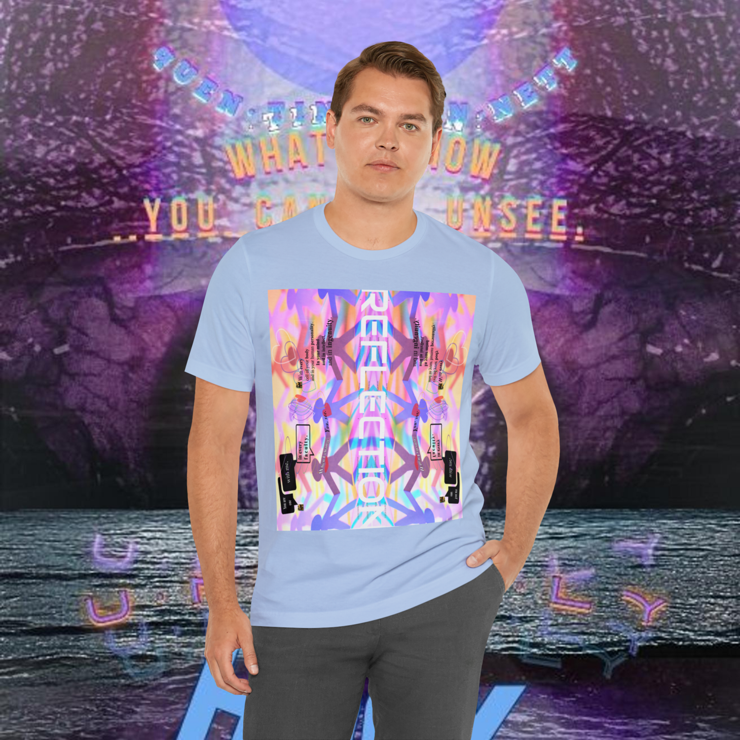 MULTIPLE *REFLECTION* (11/11) variations - Unisex Jersey Short Sleeve Tee from the &quot;HOOK BOOK&quot; by: qUENTIN bENNETT