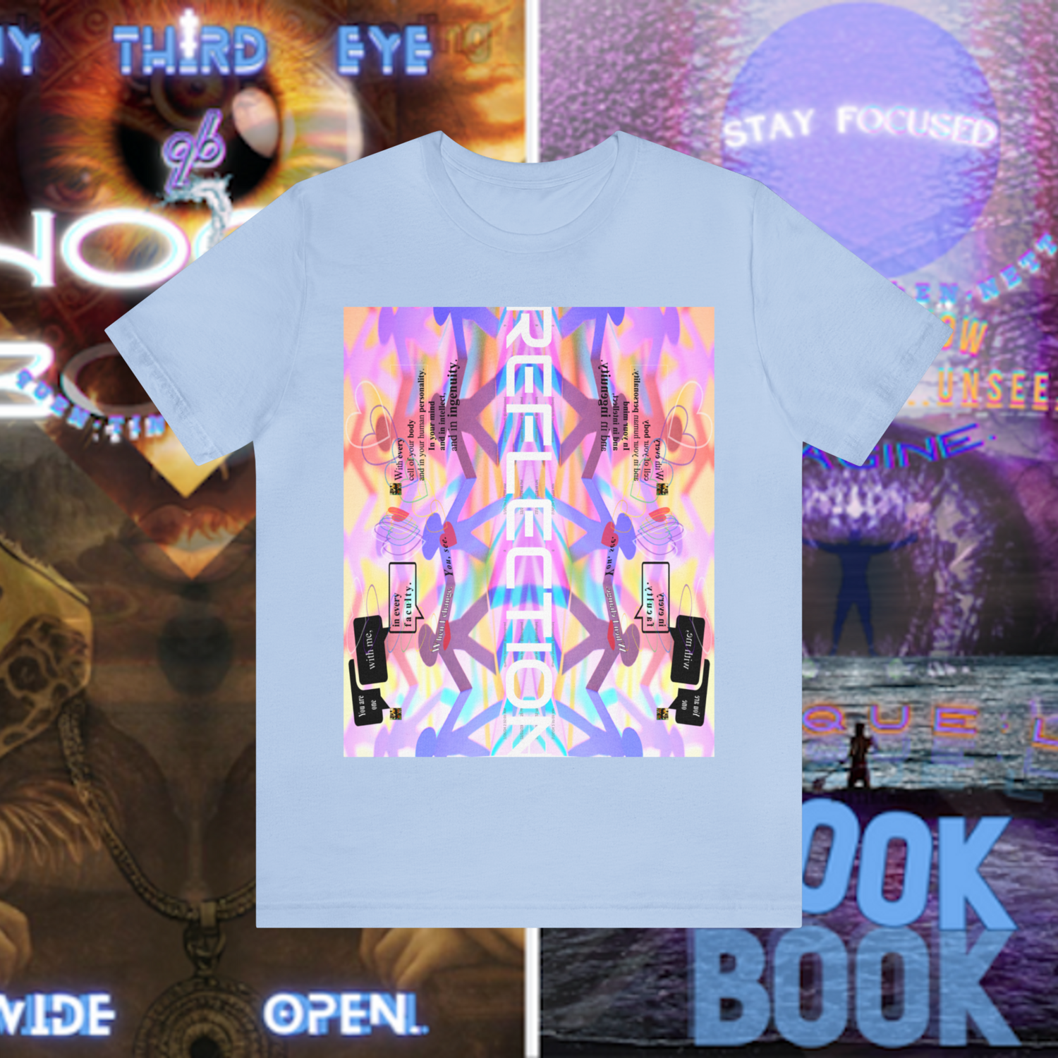 MULTIPLE *REFLECTION* (11/11) variations - Unisex Jersey Short Sleeve Tee from the &quot;HOOK BOOK&quot; by: qUENTIN bENNETT