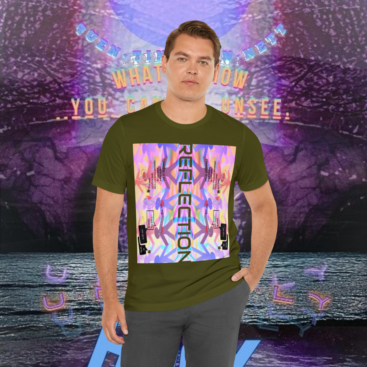 MULTIPLE *REFLECTION* (11/11) variations - Unisex Jersey Short Sleeve Tee from the &quot;HOOK BOOK&quot; by: qUENTIN bENNETT
