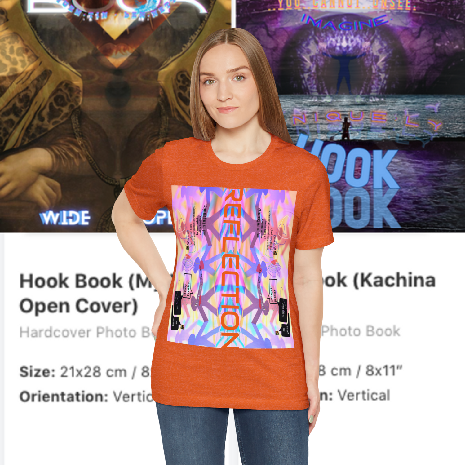 MULTIPLE *REFLECTION* (11/11) variations - Unisex Jersey Short Sleeve Tee from the &quot;HOOK BOOK&quot; by: qUENTIN bENNETT