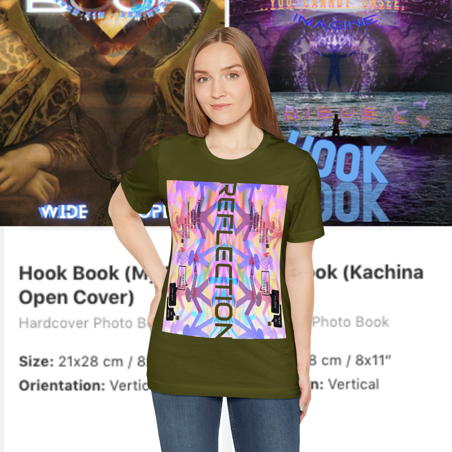 MULTIPLE *REFLECTION* (11/11) variations - Unisex Jersey Short Sleeve Tee from the &quot;HOOK BOOK&quot; by: qUENTIN bENNETT