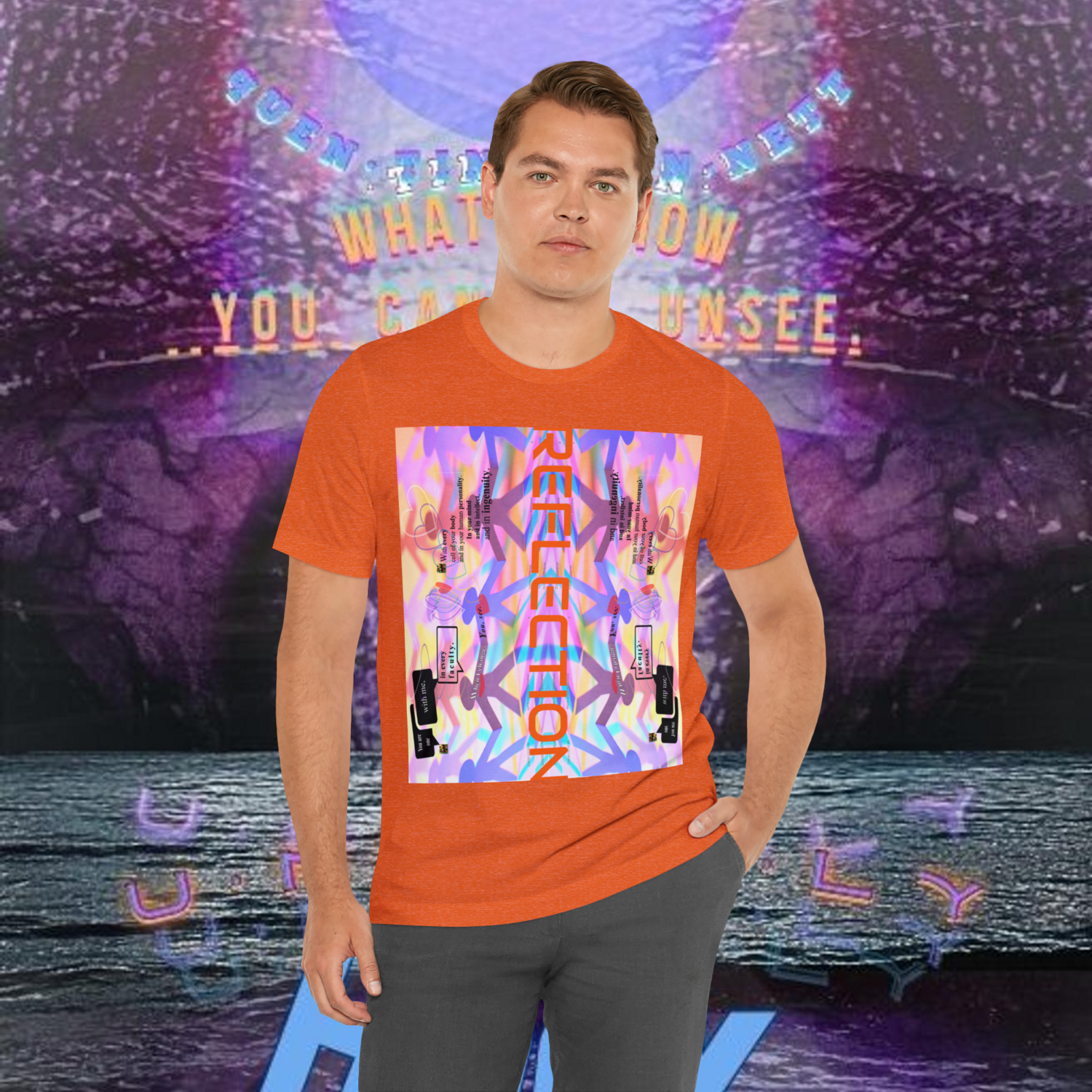 MULTIPLE *REFLECTION* (11/11) variations - Unisex Jersey Short Sleeve Tee from the &quot;HOOK BOOK&quot; by: qUENTIN bENNETT