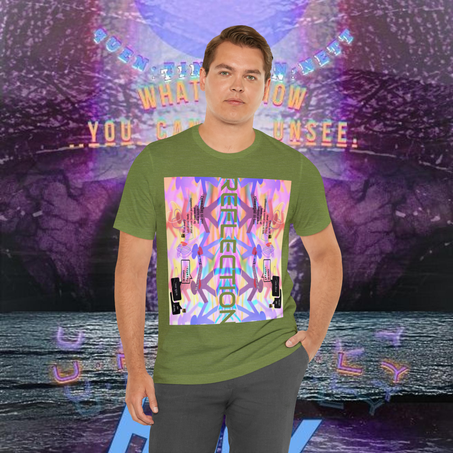 MULTIPLE *REFLECTION* (11/11) variations - Unisex Jersey Short Sleeve Tee from the &quot;HOOK BOOK&quot; by: qUENTIN bENNETT