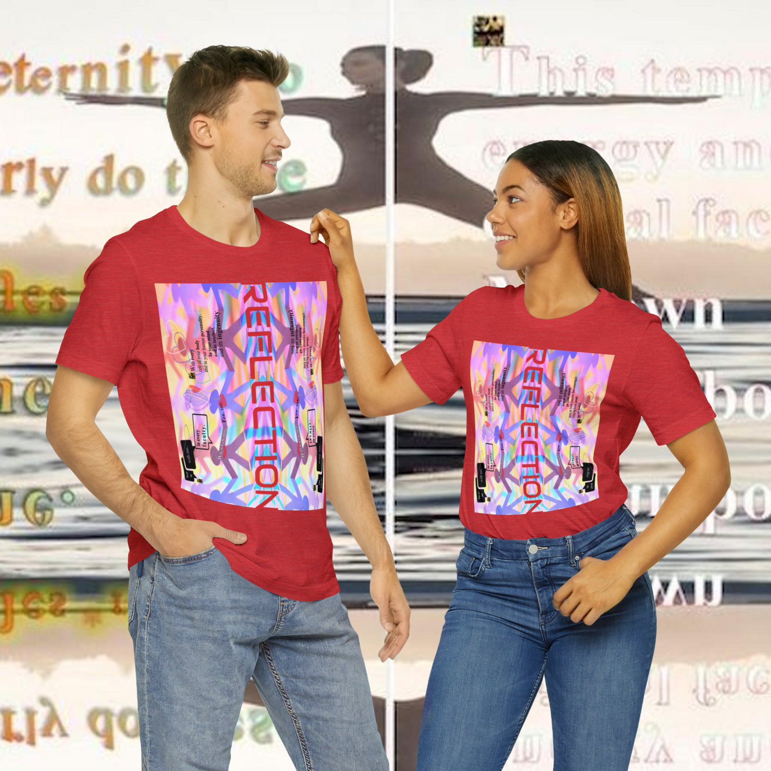 MULTIPLE *REFLECTION* (11/11) variations - Unisex Jersey Short Sleeve Tee from the &quot;HOOK BOOK&quot; by: qUENTIN bENNETT