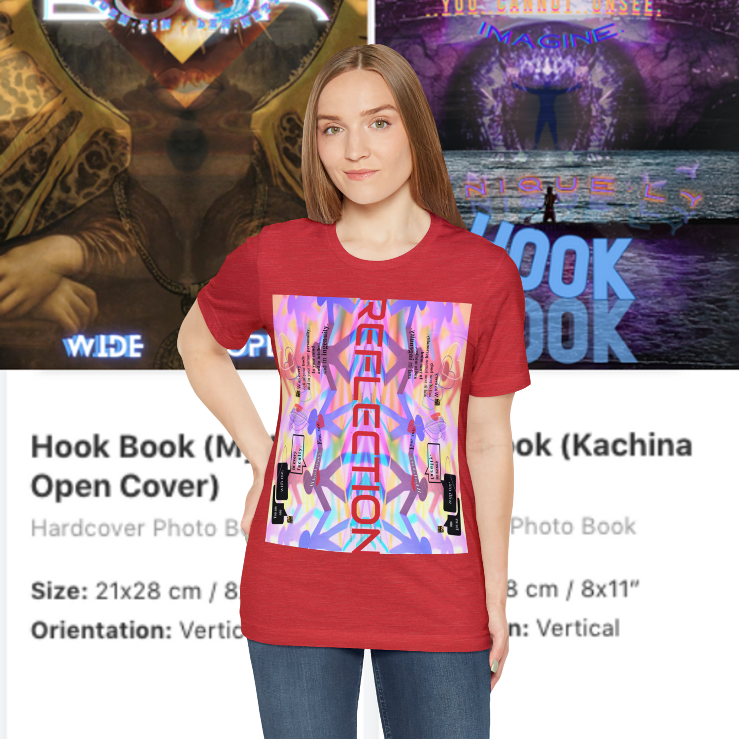 MULTIPLE *REFLECTION* (11/11) variations - Unisex Jersey Short Sleeve Tee from the &quot;HOOK BOOK&quot; by: qUENTIN bENNETT