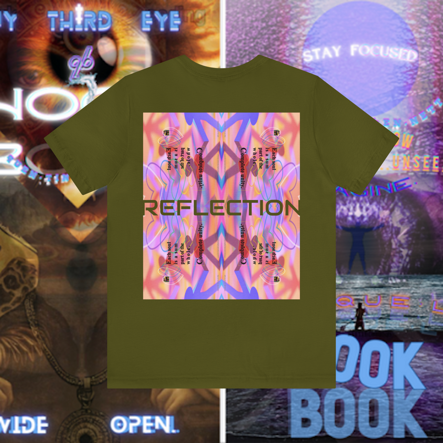MULTIPLE *REFLECTION* (11/11) variations - Unisex Jersey Short Sleeve Tee from the &quot;HOOK BOOK&quot; by: qUENTIN bENNETT