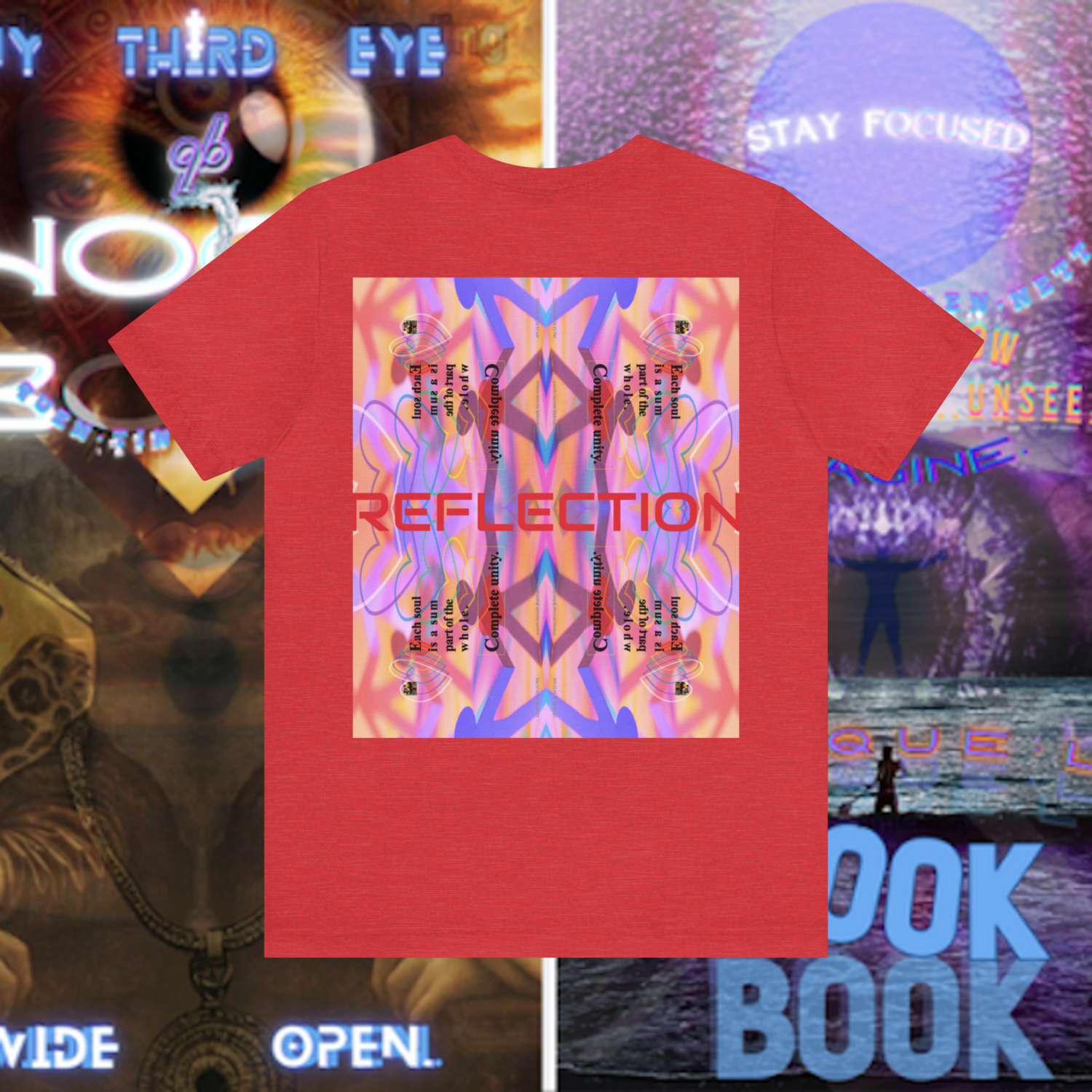 MULTIPLE *REFLECTION* (11/11) variations - Unisex Jersey Short Sleeve Tee from the &quot;HOOK BOOK&quot; by: qUENTIN bENNETT