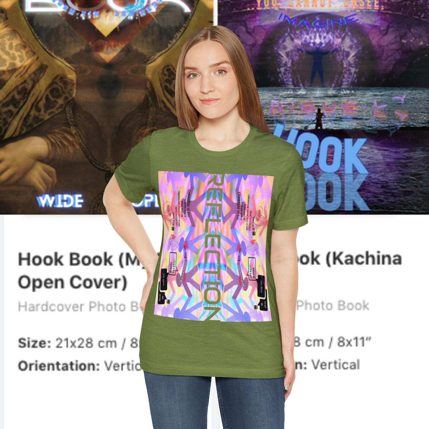 MULTIPLE *REFLECTION* (11/11) variations - Unisex Jersey Short Sleeve Tee from the &quot;HOOK BOOK&quot; by: qUENTIN bENNETT