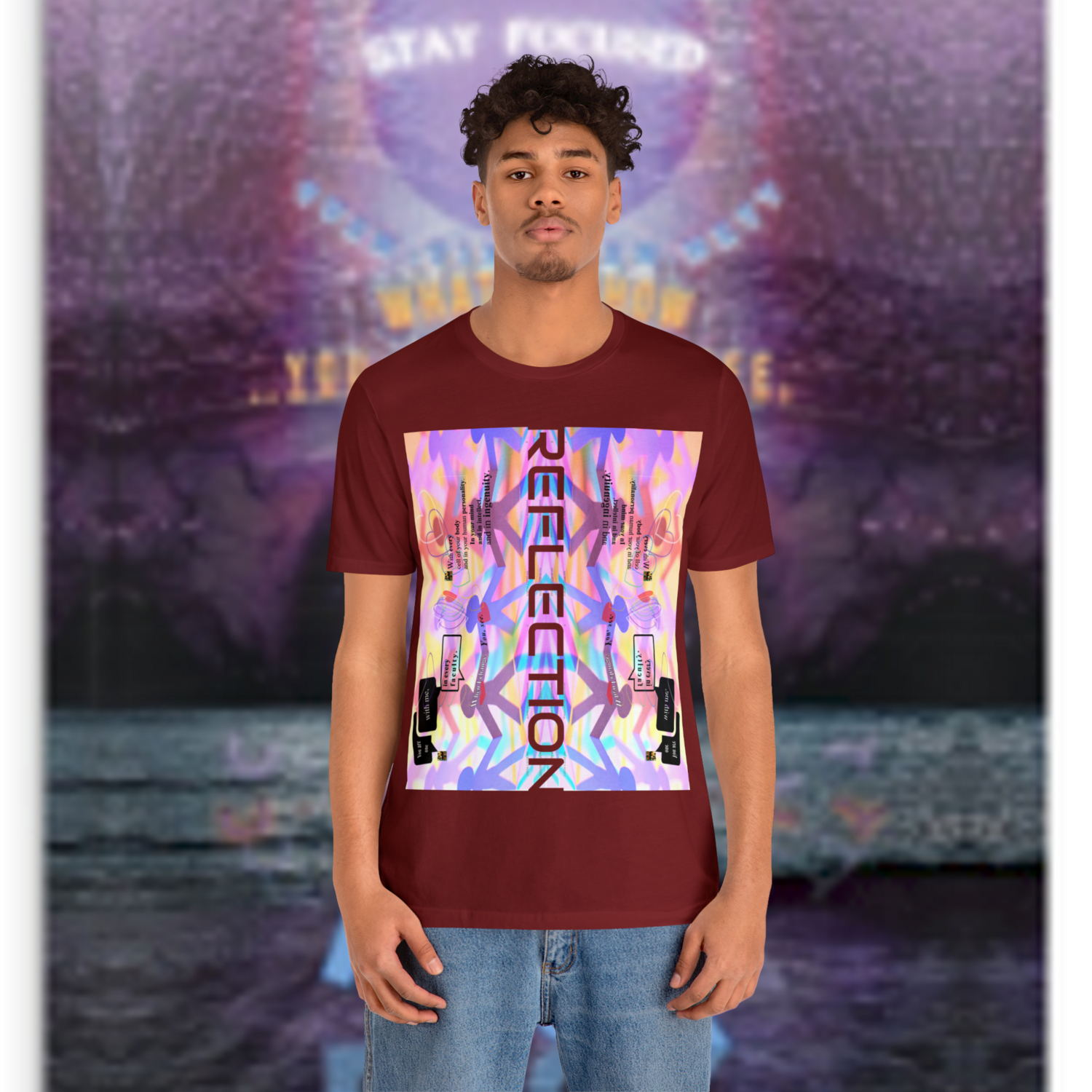 MULTIPLE *REFLECTION* (11/11) variations - Unisex Jersey Short Sleeve Tee from the &quot;HOOK BOOK&quot; by: qUENTIN bENNETT