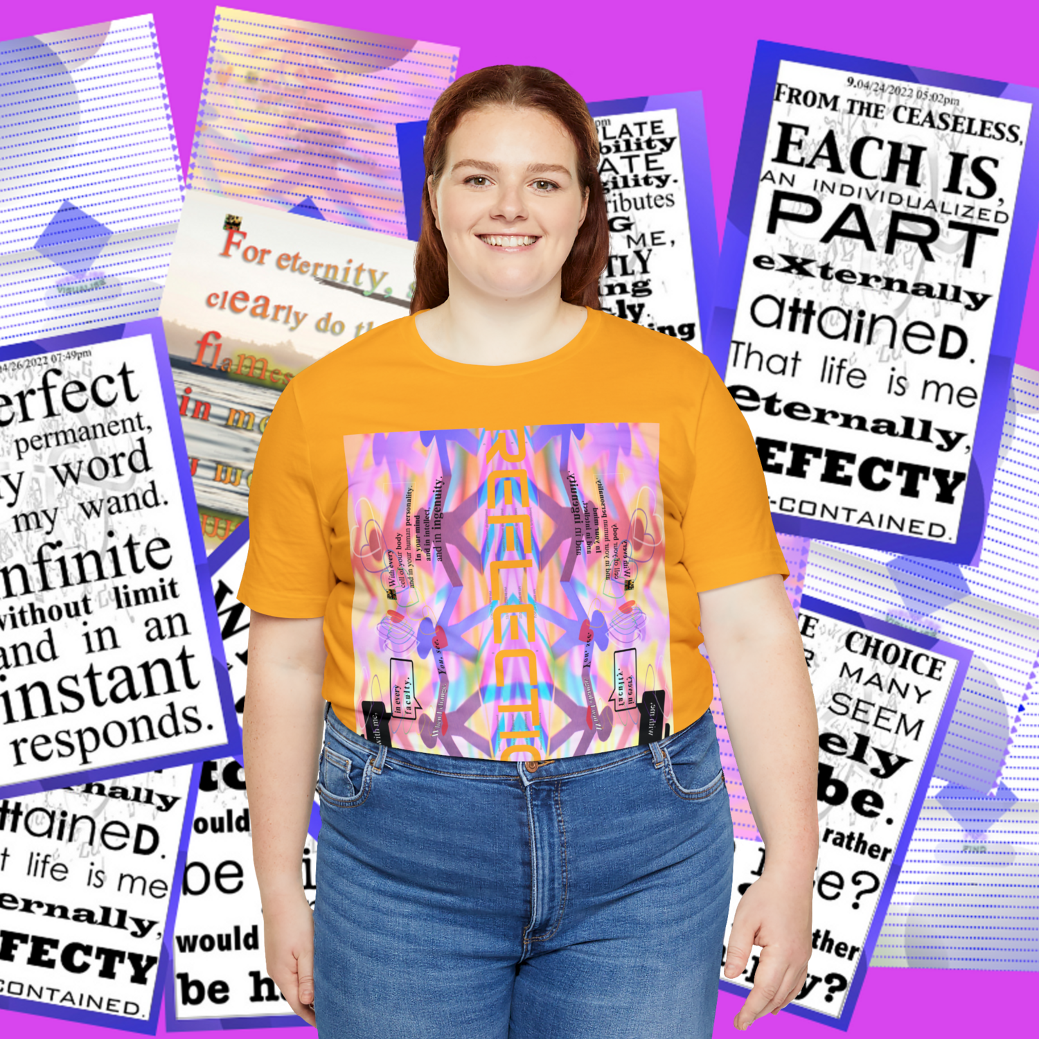 MULTIPLE *REFLECTION* (11/11) variations - Unisex Jersey Short Sleeve Tee from the &quot;HOOK BOOK&quot; by: qUENTIN bENNETT