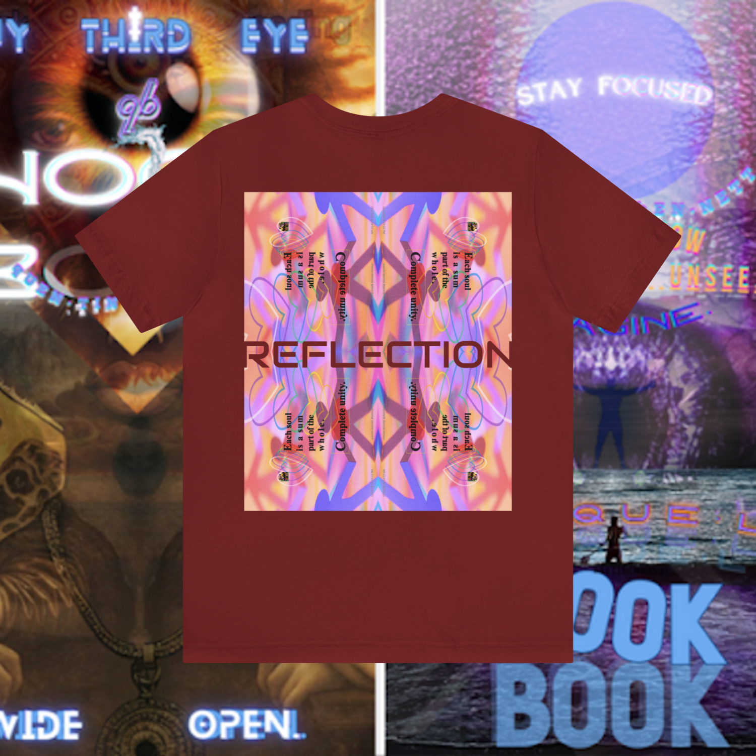 MULTIPLE *REFLECTION* (11/11) variations - Unisex Jersey Short Sleeve Tee from the &quot;HOOK BOOK&quot; by: qUENTIN bENNETT