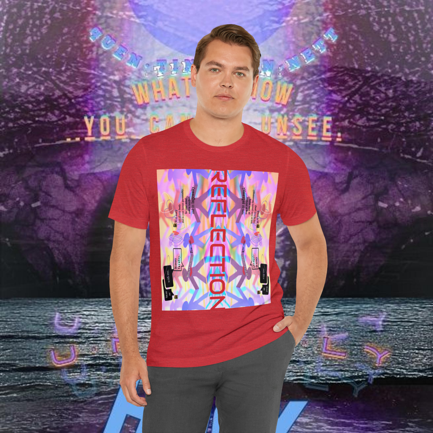 MULTIPLE *REFLECTION* (11/11) variations - Unisex Jersey Short Sleeve Tee from the &quot;HOOK BOOK&quot; by: qUENTIN bENNETT