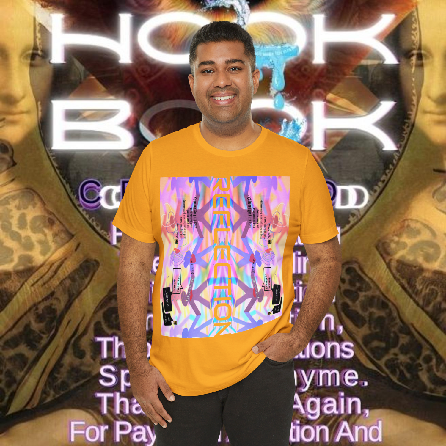 MULTIPLE *REFLECTION* (11/11) variations - Unisex Jersey Short Sleeve Tee from the &quot;HOOK BOOK&quot; by: qUENTIN bENNETT
