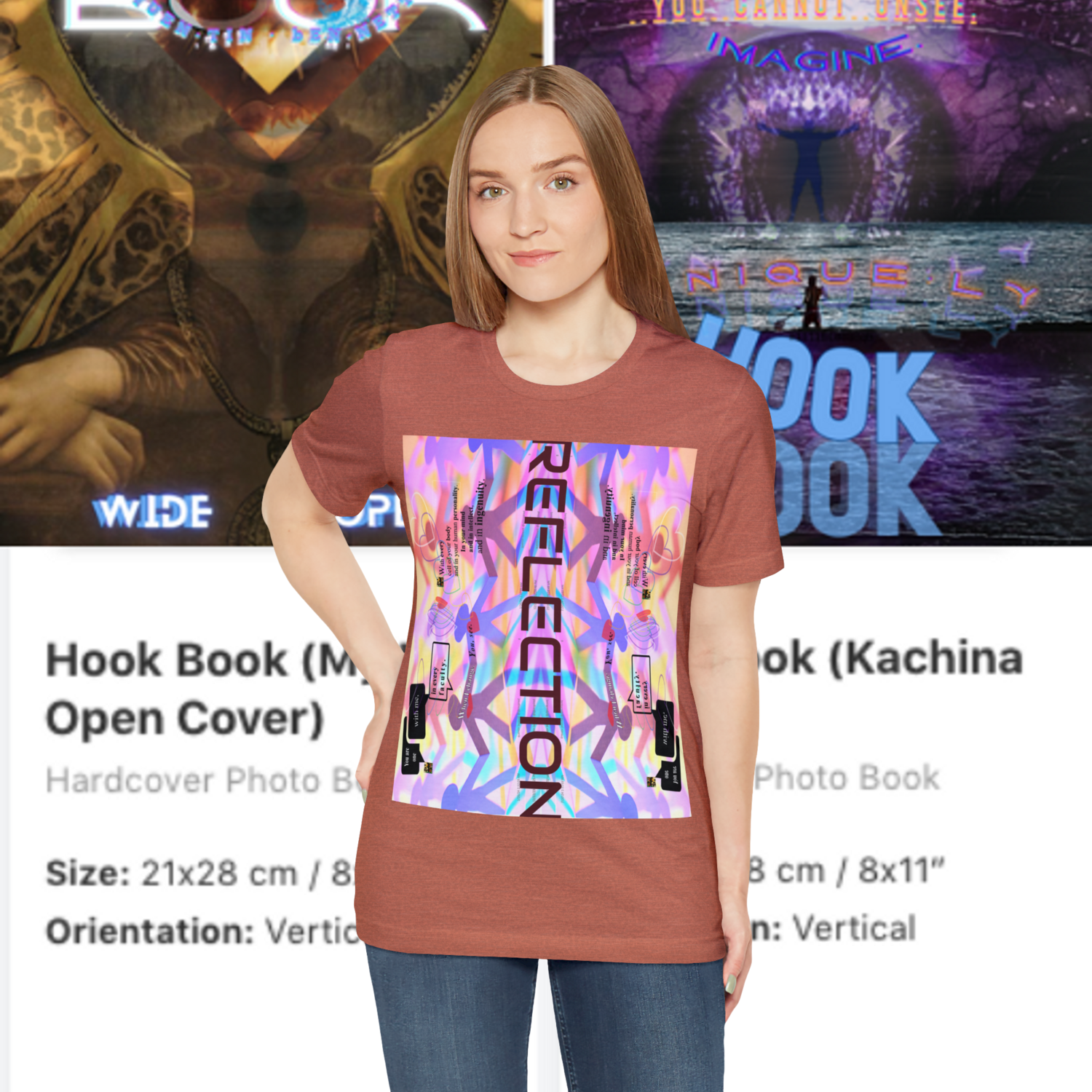 MULTIPLE *REFLECTION* (11/11) variations - Unisex Jersey Short Sleeve Tee from the &quot;HOOK BOOK&quot; by: qUENTIN bENNETT