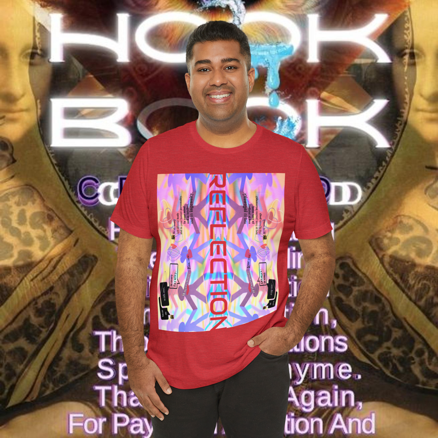 MULTIPLE *REFLECTION* (11/11) variations - Unisex Jersey Short Sleeve Tee from the &quot;HOOK BOOK&quot; by: qUENTIN bENNETT