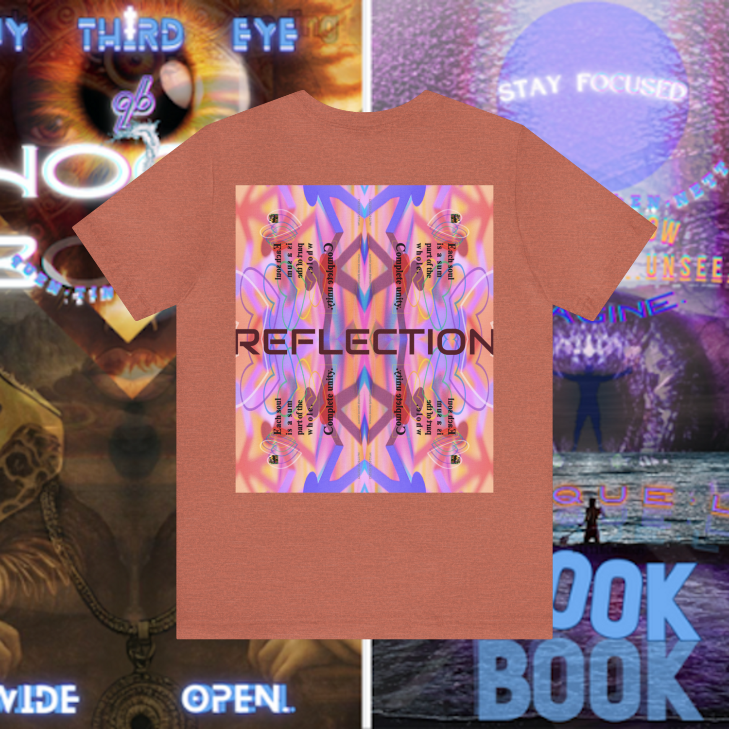 MULTIPLE *REFLECTION* (11/11) variations - Unisex Jersey Short Sleeve Tee from the &quot;HOOK BOOK&quot; by: qUENTIN bENNETT