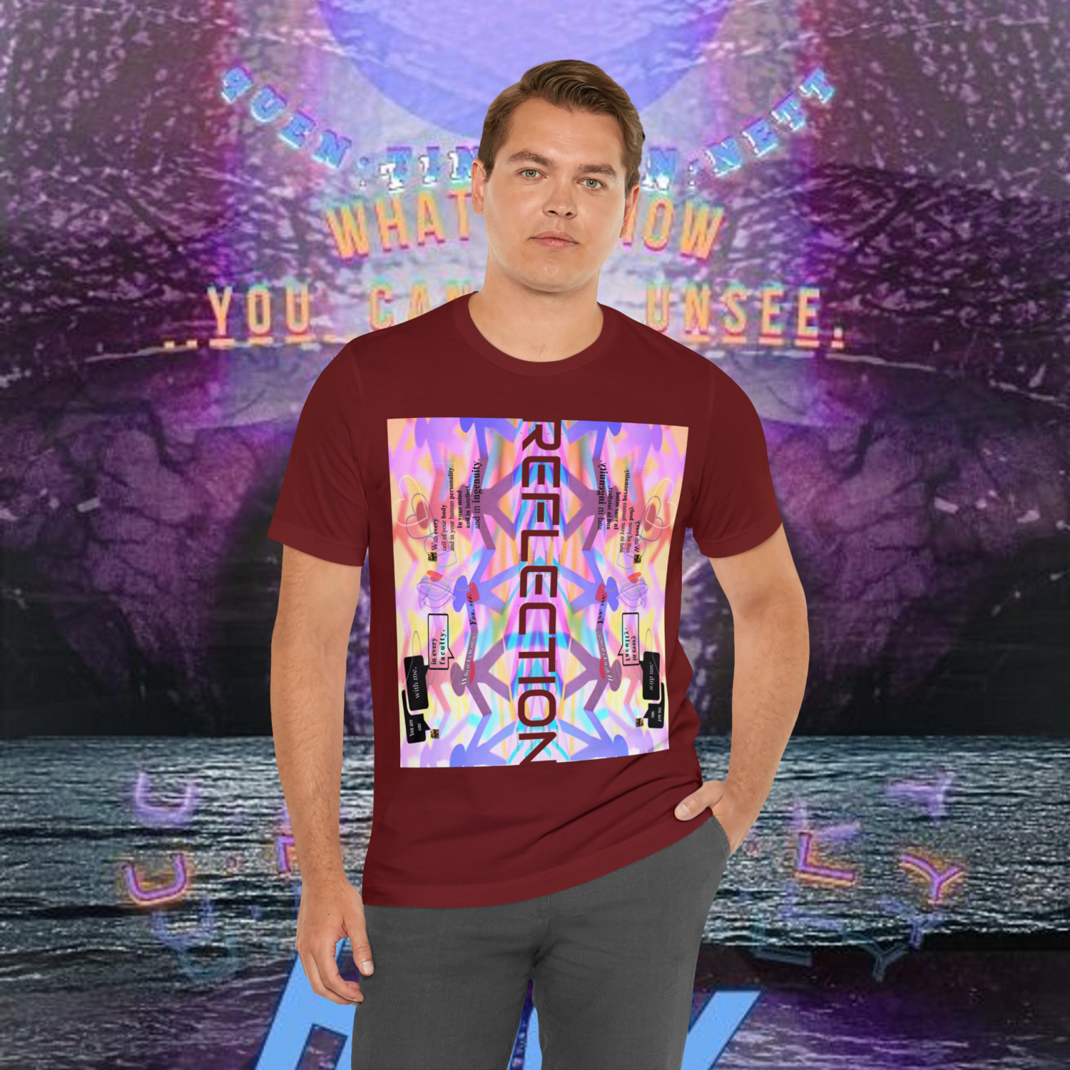 MULTIPLE *REFLECTION* (11/11) variations - Unisex Jersey Short Sleeve Tee from the &quot;HOOK BOOK&quot; by: qUENTIN bENNETT