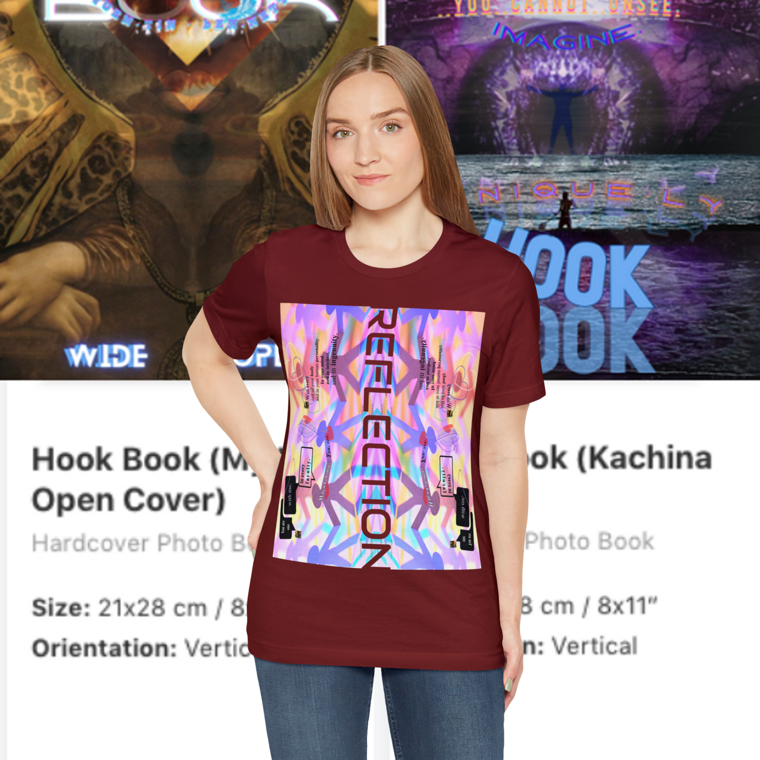 MULTIPLE *REFLECTION* (11/11) variations - Unisex Jersey Short Sleeve Tee from the &quot;HOOK BOOK&quot; by: qUENTIN bENNETT