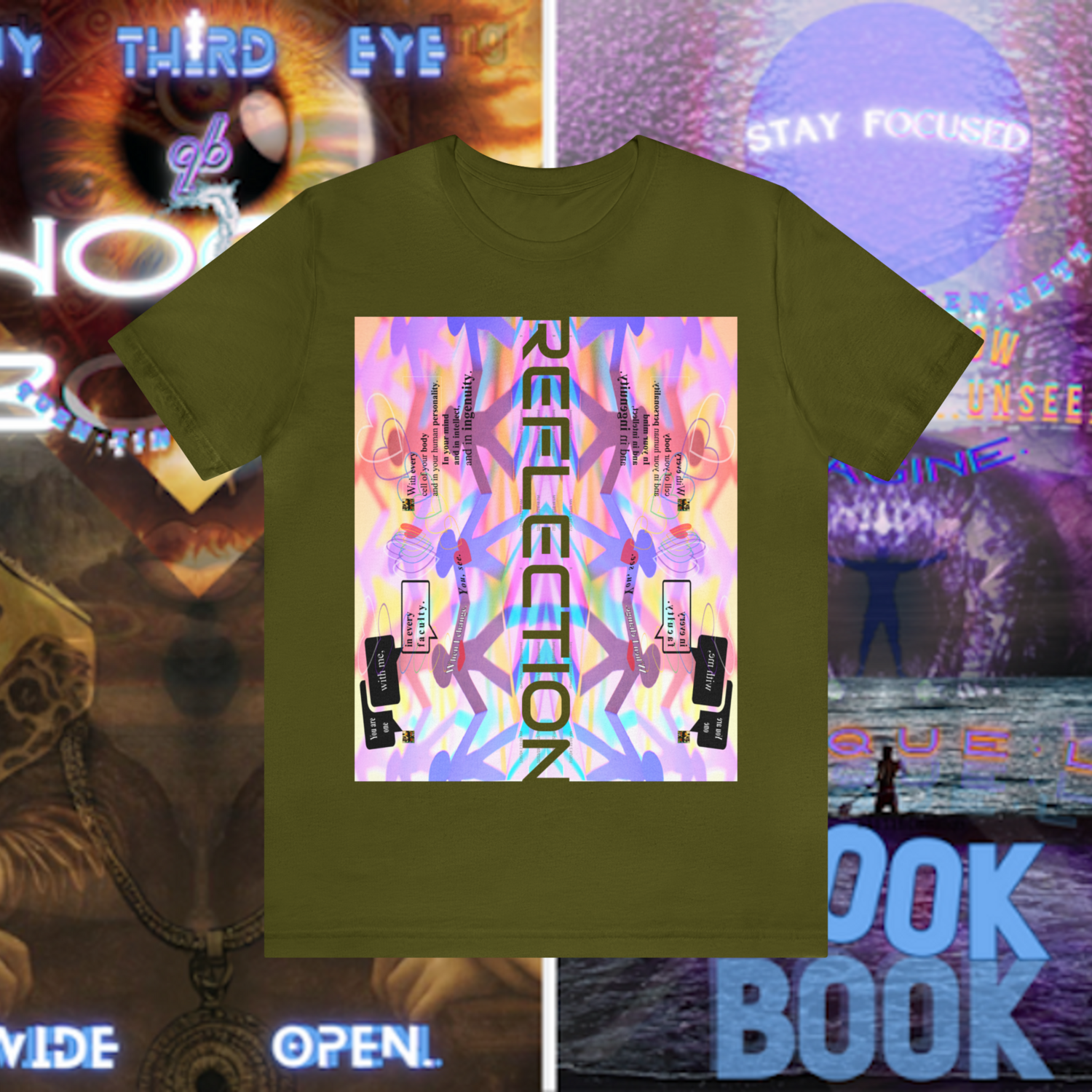 MULTIPLE *REFLECTION* (11/11) variations - Unisex Jersey Short Sleeve Tee from the &quot;HOOK BOOK&quot; by: qUENTIN bENNETT