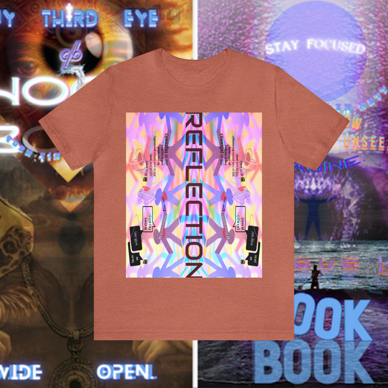 MULTIPLE *REFLECTION* (11/11) variations - Unisex Jersey Short Sleeve Tee from the &quot;HOOK BOOK&quot; by: qUENTIN bENNETT