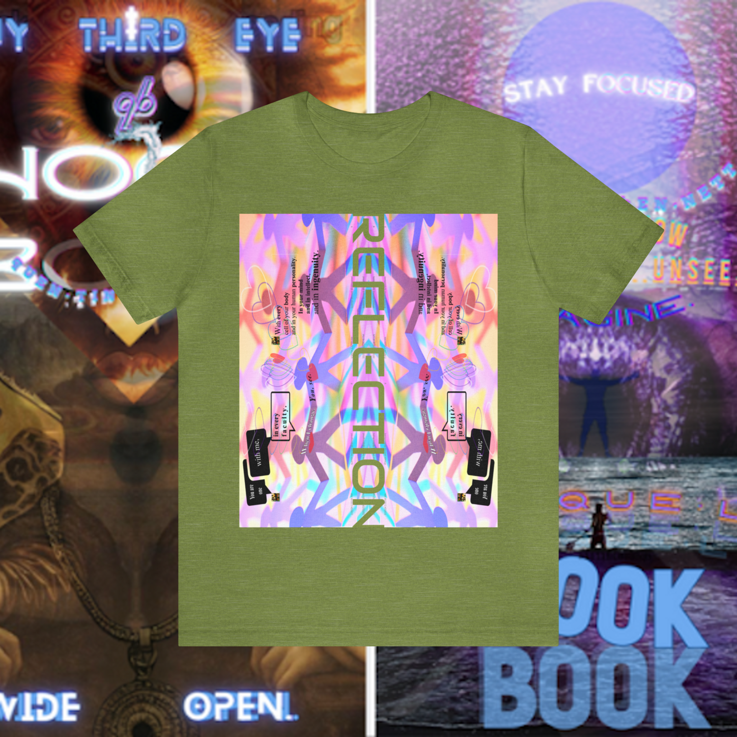 MULTIPLE *REFLECTION* (11/11) variations - Unisex Jersey Short Sleeve Tee from the &quot;HOOK BOOK&quot; by: qUENTIN bENNETT