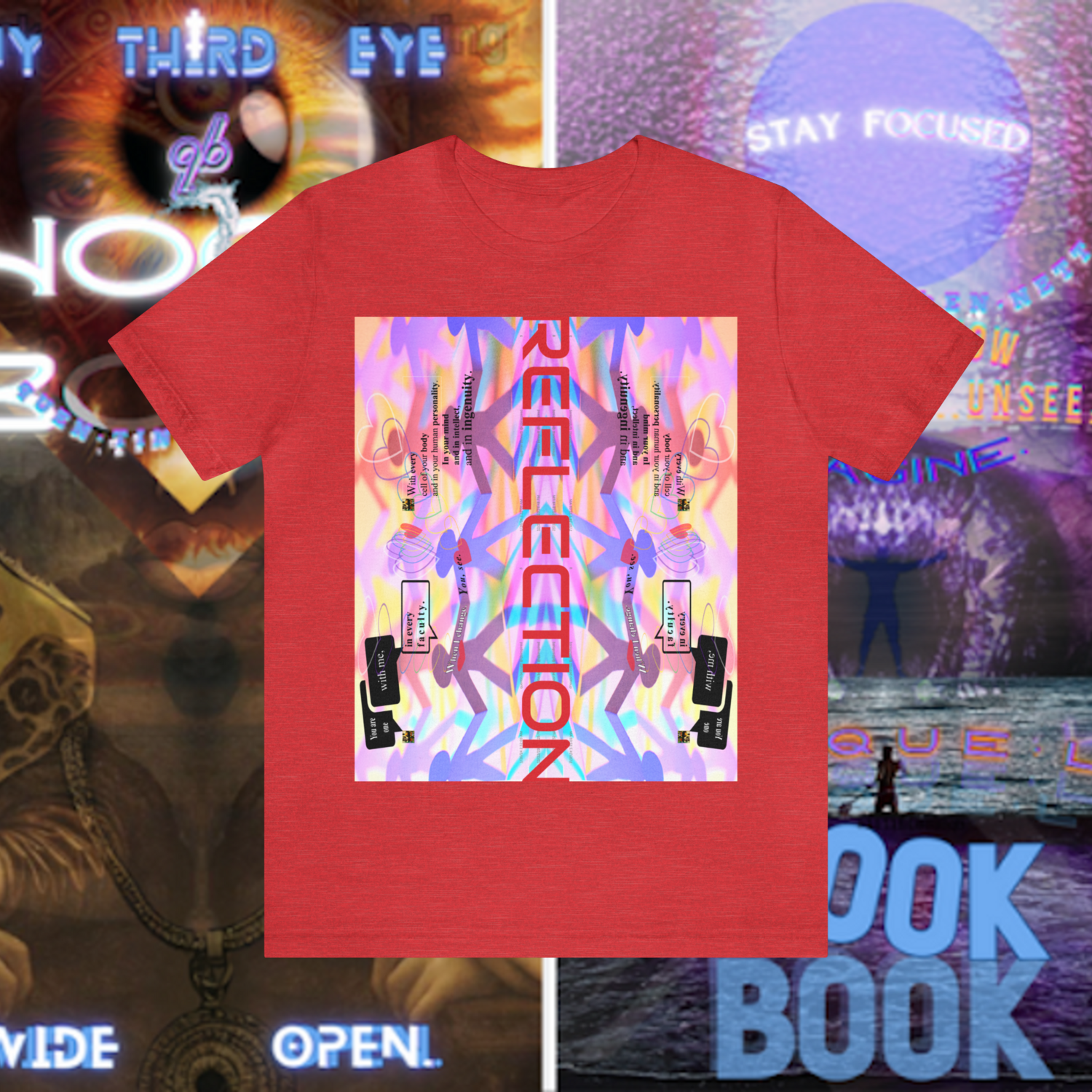 MULTIPLE *REFLECTION* (11/11) variations - Unisex Jersey Short Sleeve Tee from the &quot;HOOK BOOK&quot; by: qUENTIN bENNETT