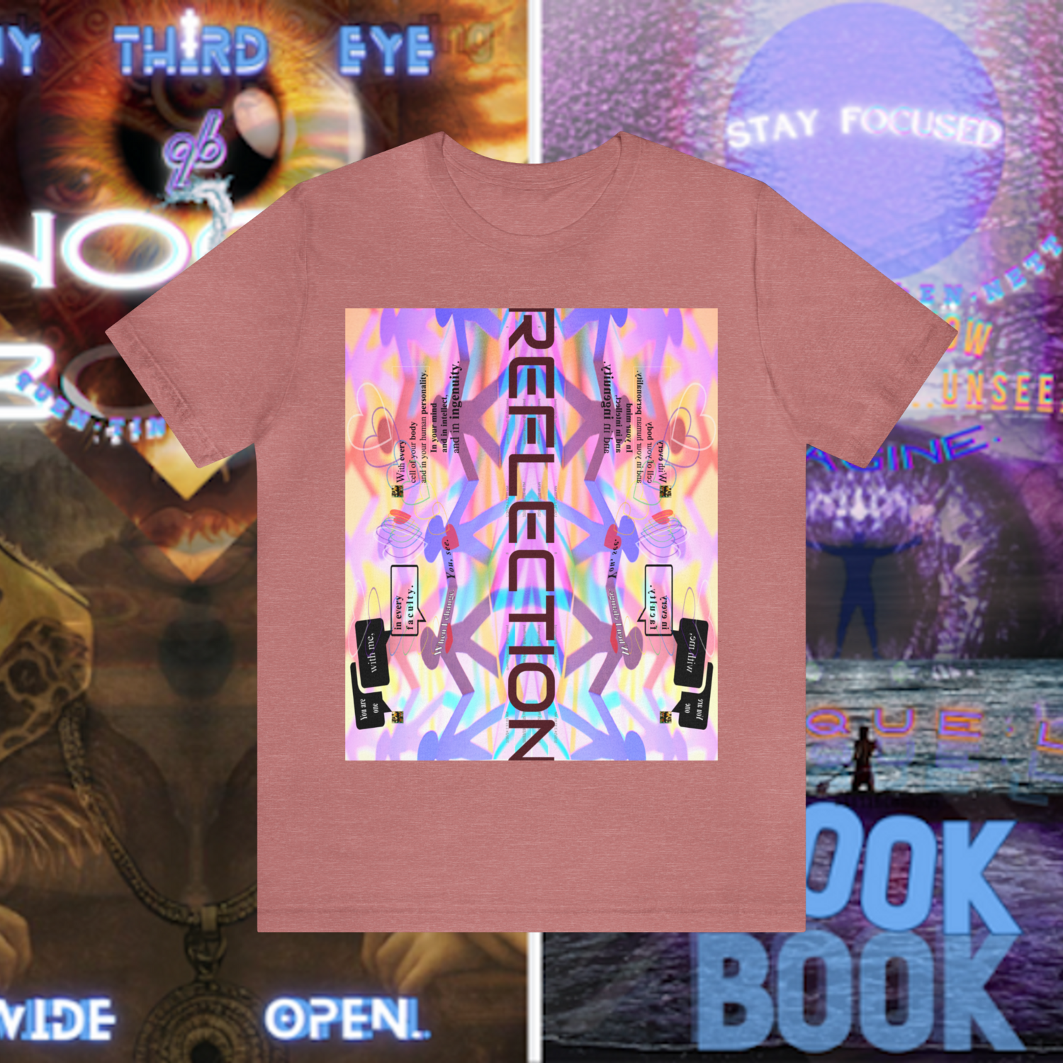 MULTIPLE *REFLECTION* (11/11) variations - Unisex Jersey Short Sleeve Tee from the &quot;HOOK BOOK&quot; by: qUENTIN bENNETT