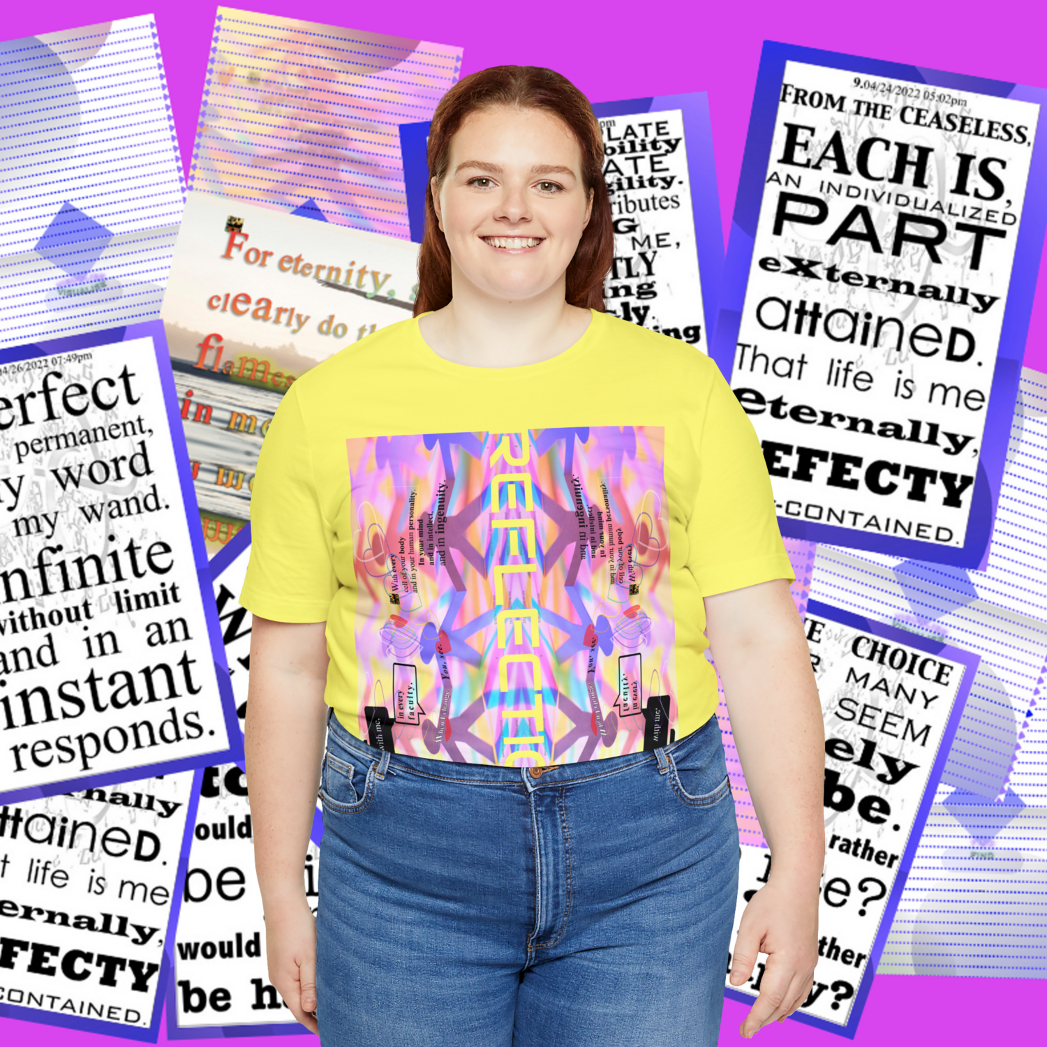 MULTIPLE *REFLECTION* (6/6) variations - Unisex Jersey Short Sleeve Tee from the &quot; HOOK BOOK &quot; by: qUENTIN bENNETT