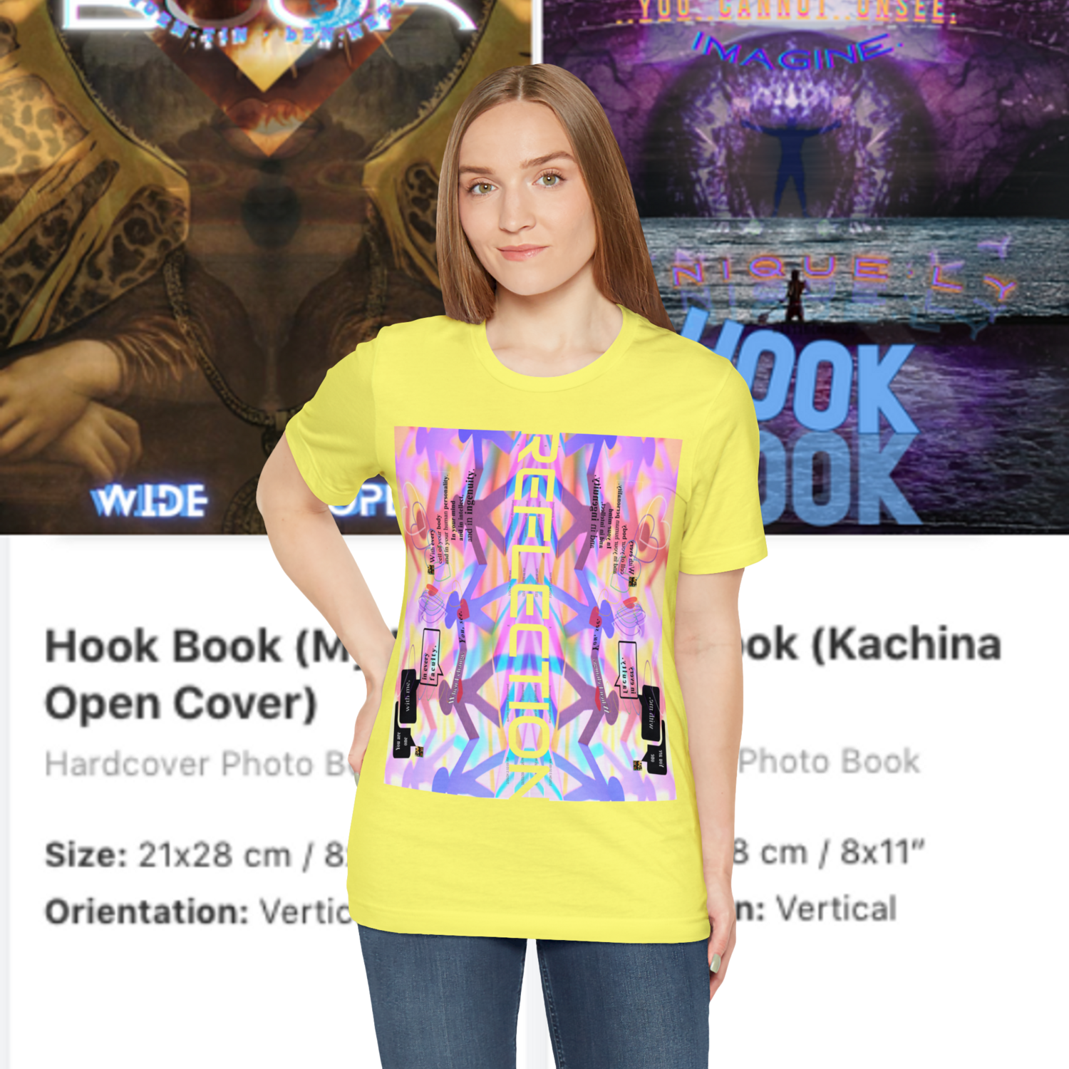 MULTIPLE *REFLECTION* (6/6) variations - Unisex Jersey Short Sleeve Tee from the &quot; HOOK BOOK &quot; by: qUENTIN bENNETT