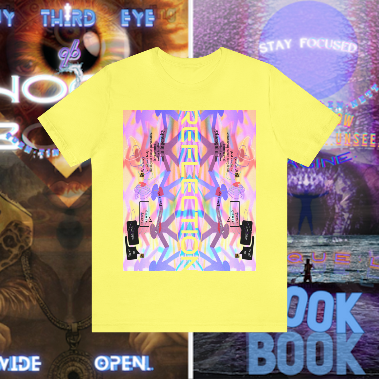 MULTIPLE *REFLECTION* (6/6) variations - Unisex Jersey Short Sleeve Tee from the &quot; HOOK BOOK &quot; by: qUENTIN bENNETT
