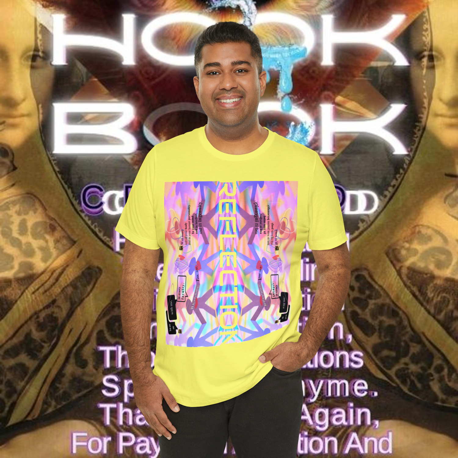 MULTIPLE *REFLECTION* (6/6) variations - Unisex Jersey Short Sleeve Tee from the &quot; HOOK BOOK &quot; by: qUENTIN bENNETT