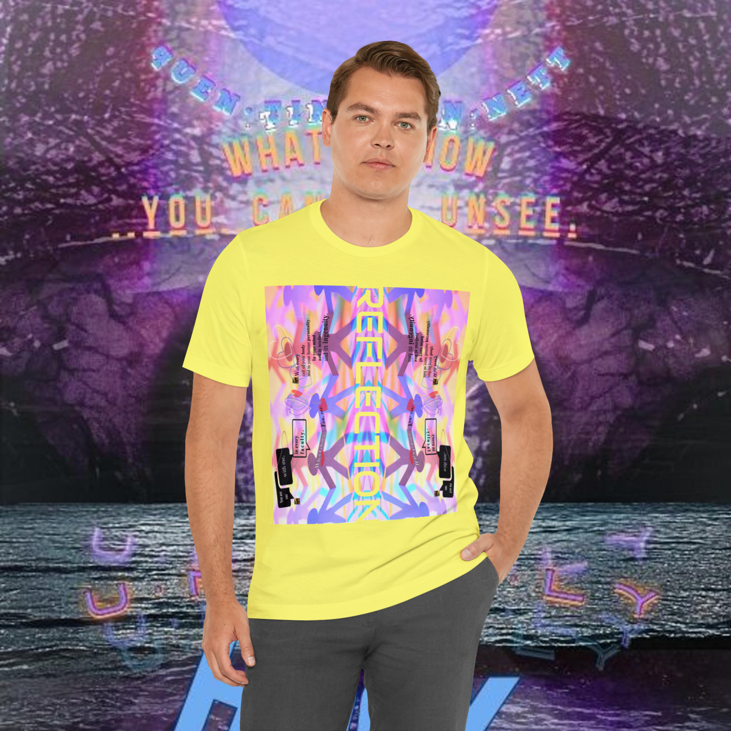 MULTIPLE *REFLECTION* (6/6) variations - Unisex Jersey Short Sleeve Tee from the &quot; HOOK BOOK &quot; by: qUENTIN bENNETT