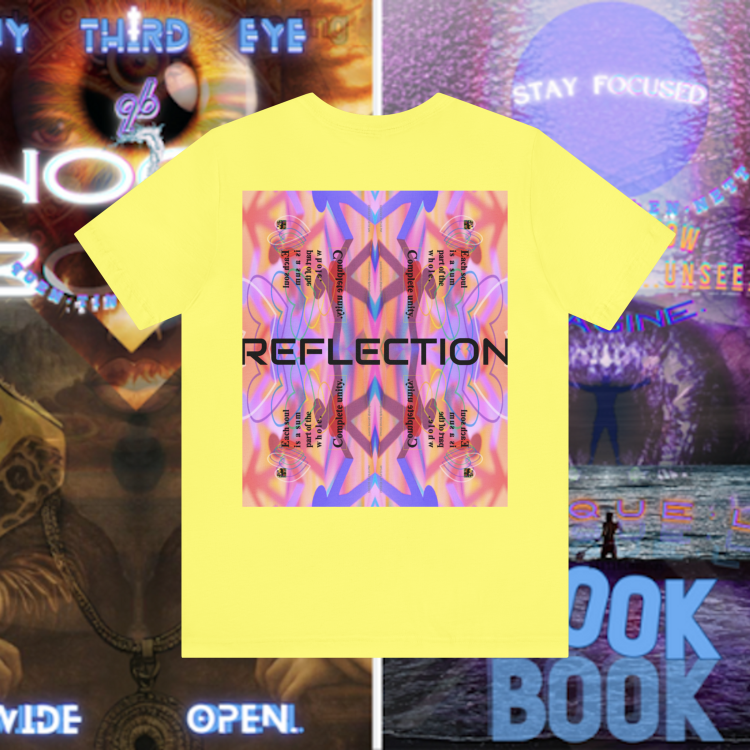 MULTIPLE *REFLECTION* (6/6) variations - Unisex Jersey Short Sleeve Tee from the &quot; HOOK BOOK &quot; by: qUENTIN bENNETT