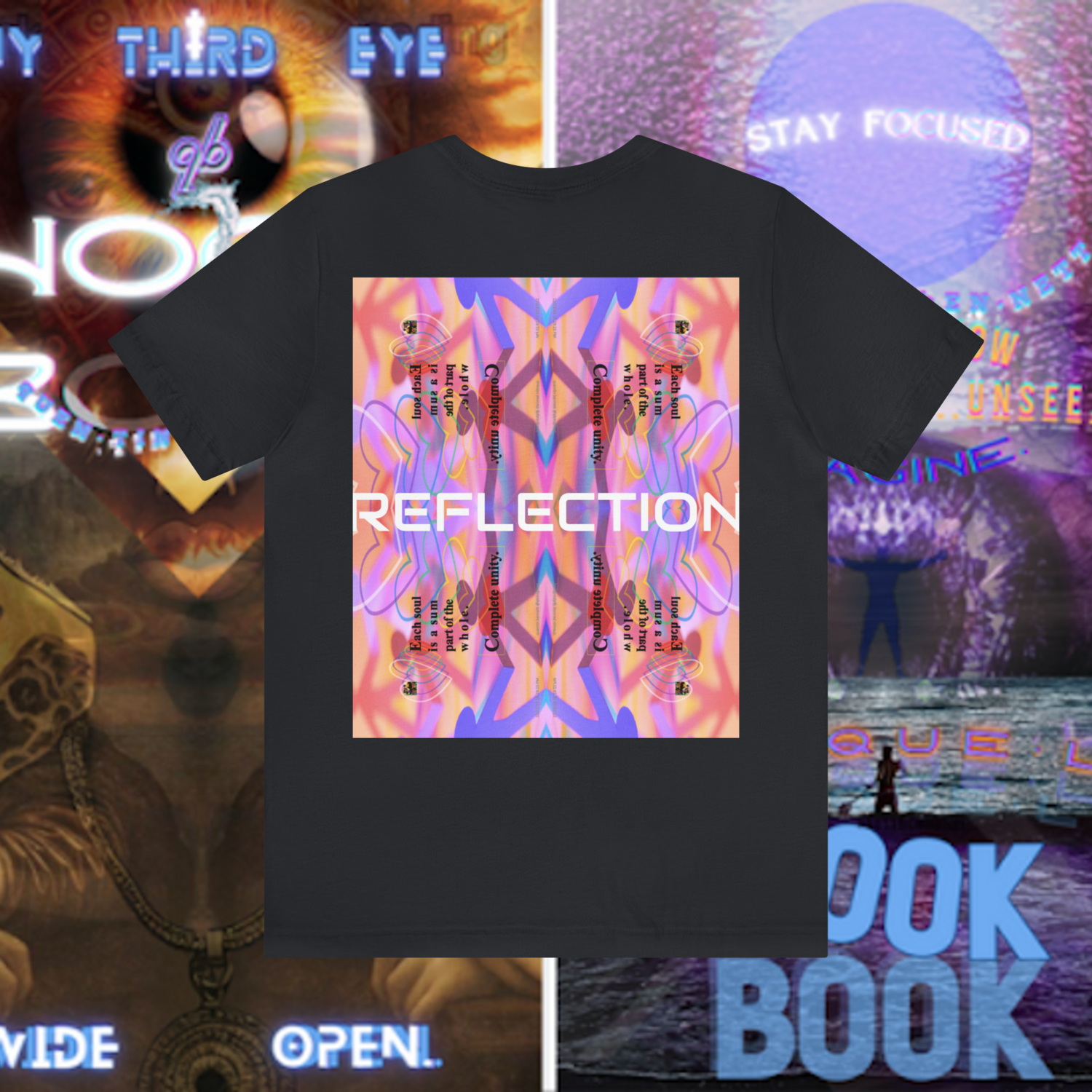 MULTIPLE *REFLECTION* (6/6) variations - Unisex Jersey Short Sleeve Tee from the &quot; HOOK BOOK &quot; by: qUENTIN bENNETT