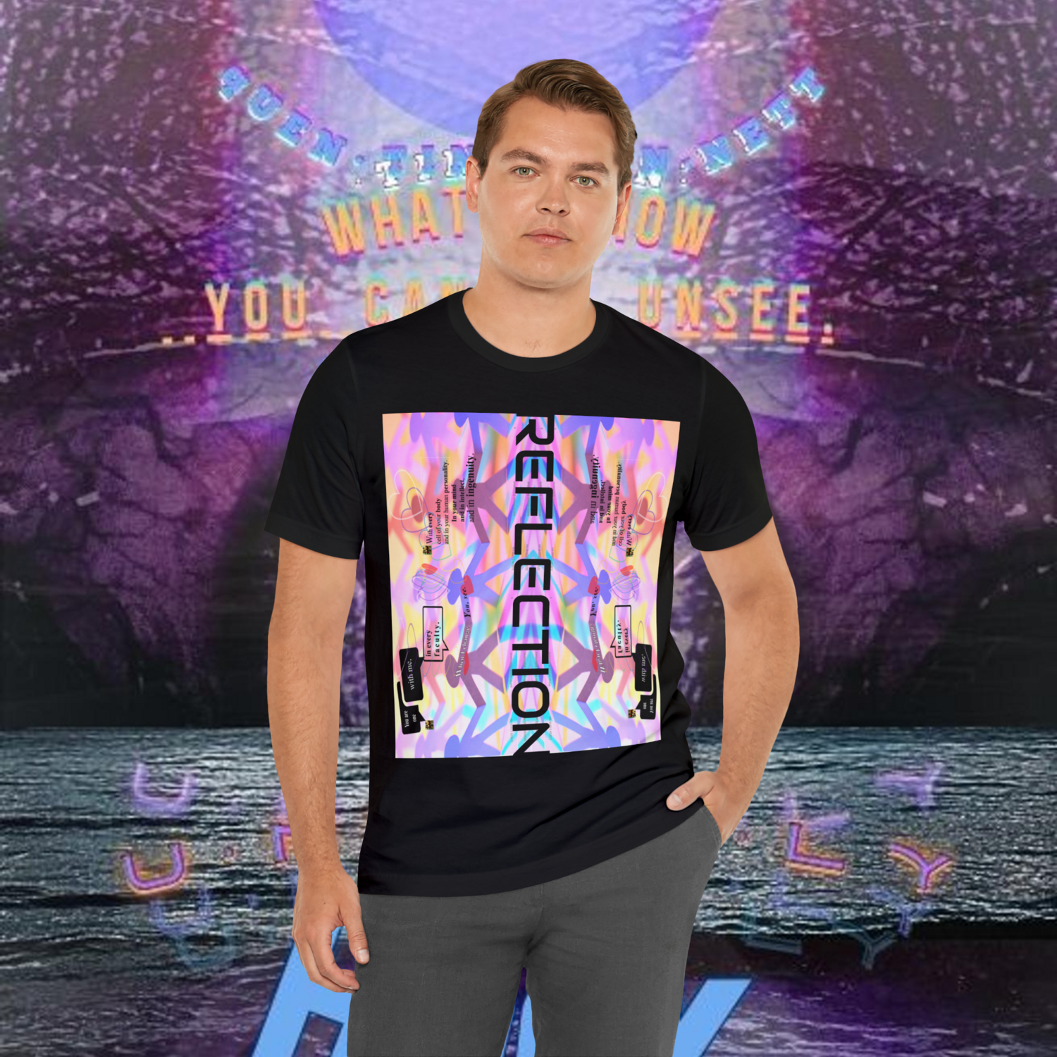 MULTIPLE *REFLECTION* (6/6) variations - Unisex Jersey Short Sleeve Tee from the &quot; HOOK BOOK &quot; by: qUENTIN bENNETT