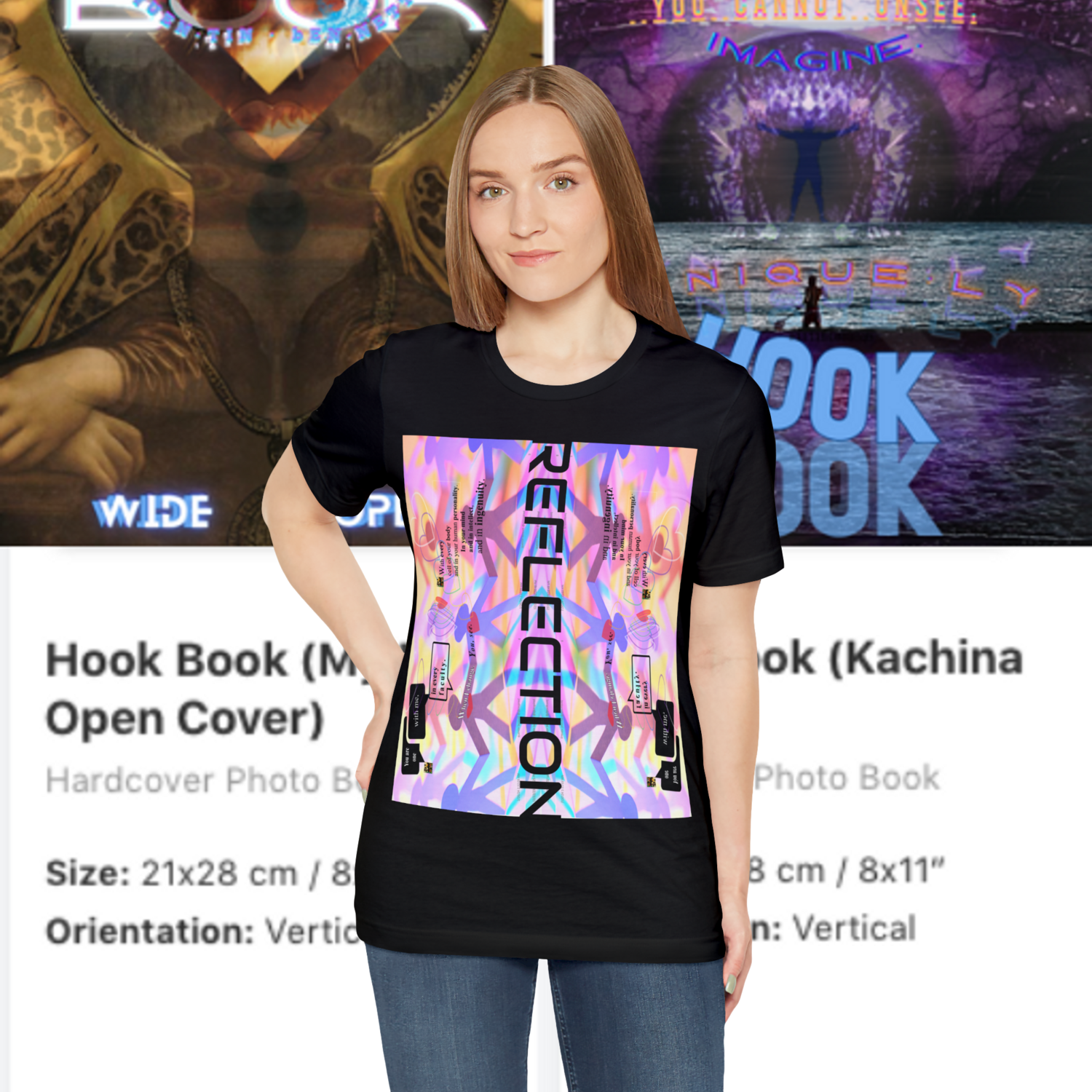 MULTIPLE *REFLECTION* (6/6) variations - Unisex Jersey Short Sleeve Tee from the &quot; HOOK BOOK &quot; by: qUENTIN bENNETT