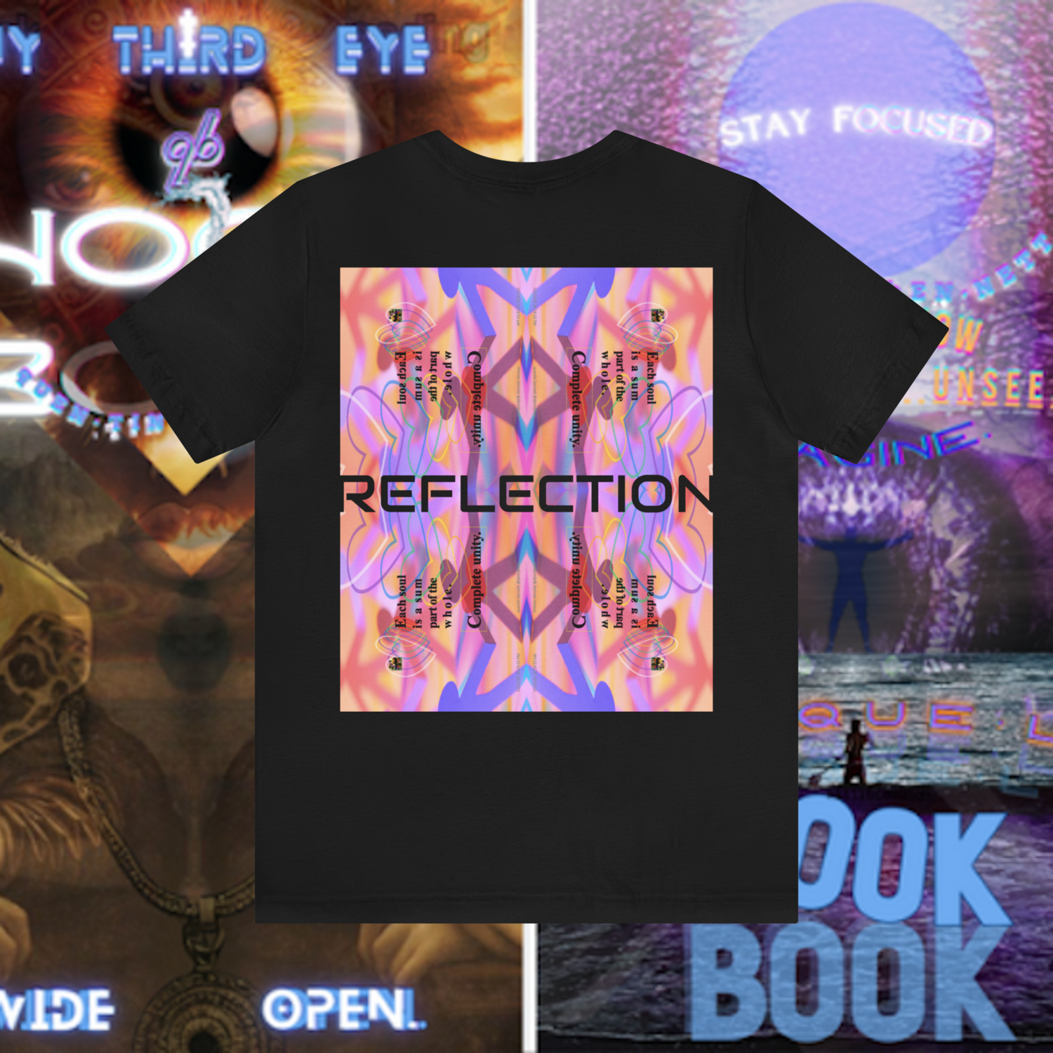 MULTIPLE *REFLECTION* (6/6) variations - Unisex Jersey Short Sleeve Tee from the &quot; HOOK BOOK &quot; by: qUENTIN bENNETT
