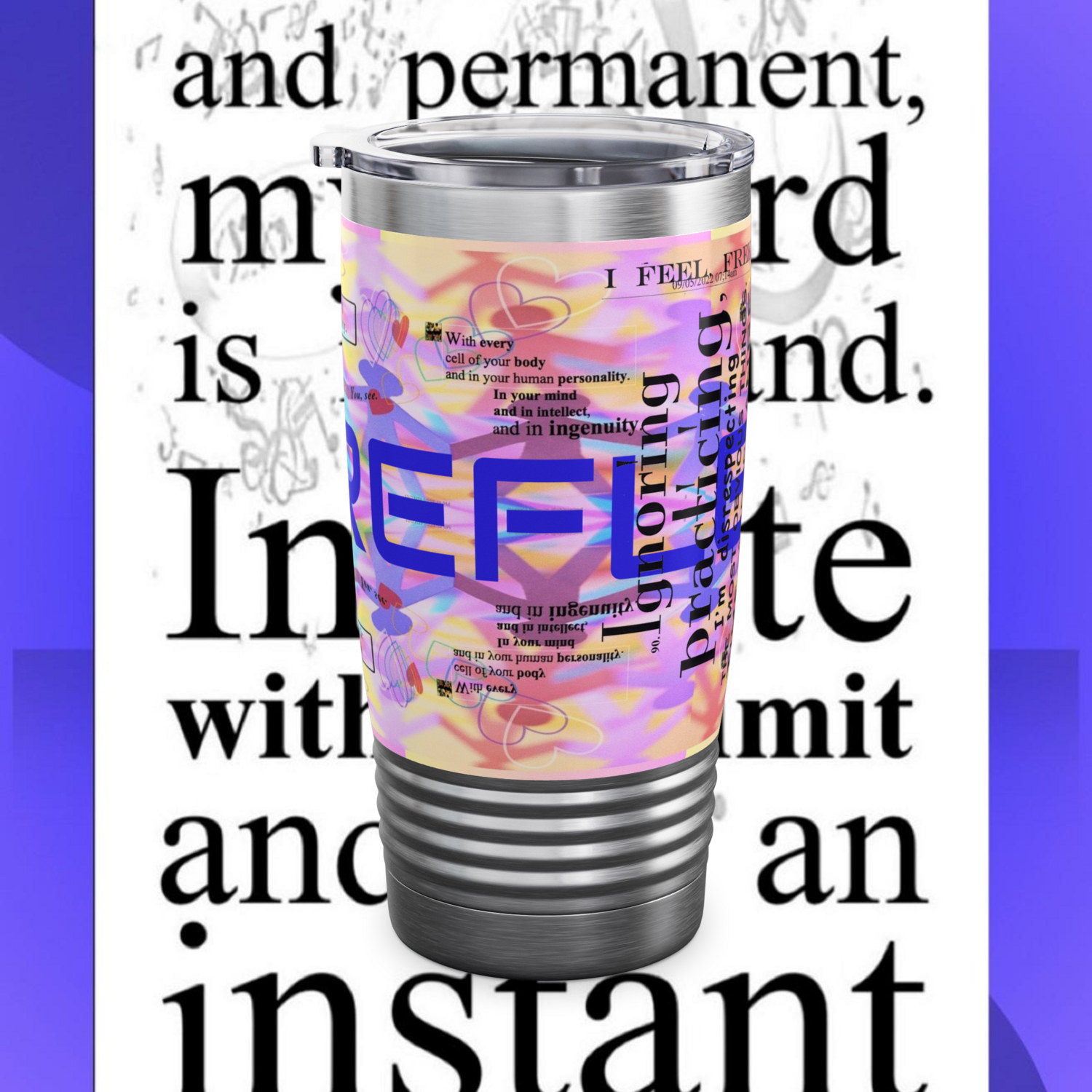 REFLECTION Stainless Steel Ringneck Tumbler 20oz ​SIX COLOR OPTIONS BY qUENTIN bENNETT