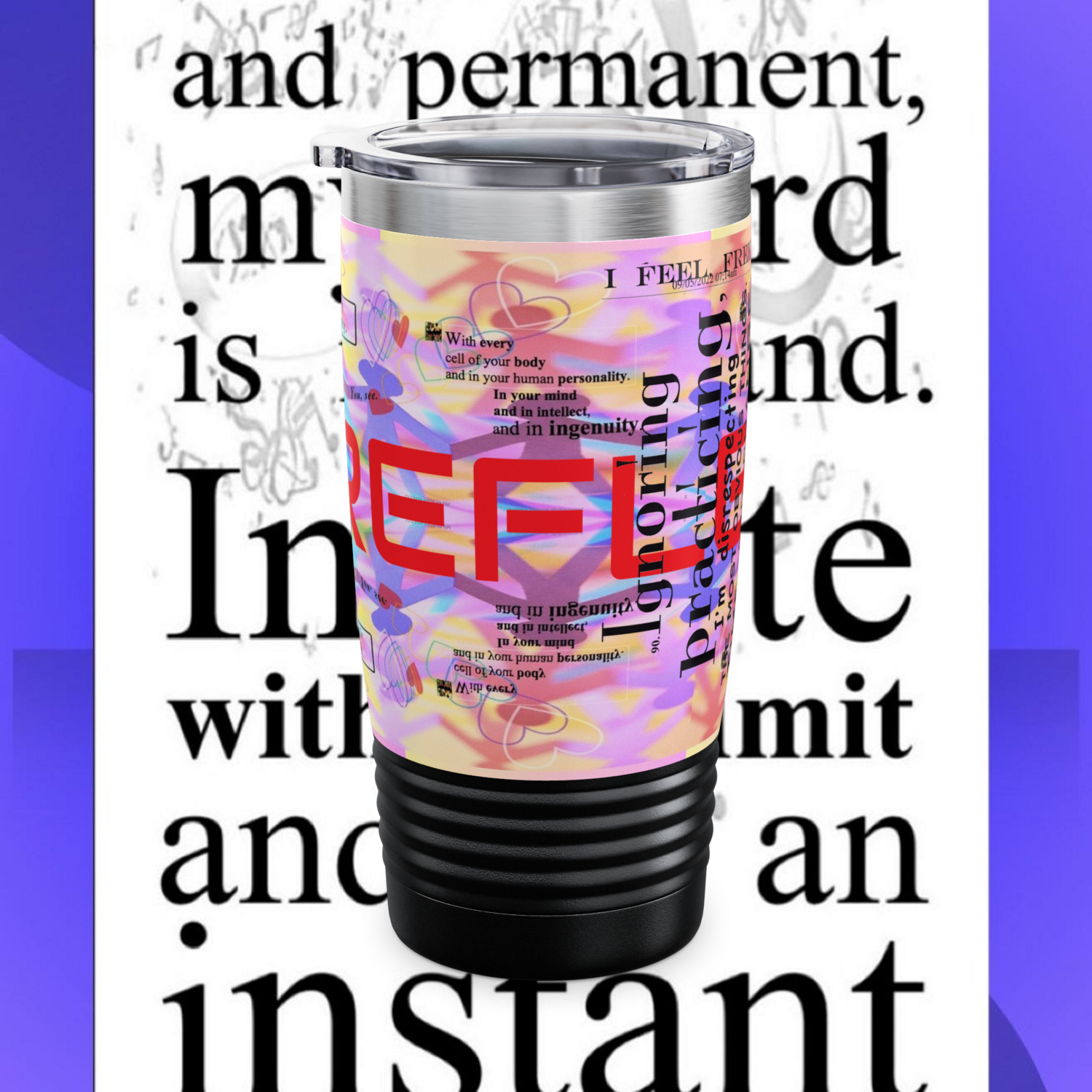 REFLECTION Stainless Steel Ringneck Tumbler 20oz ​SIX COLOR OPTIONS BY qUENTIN bENNETT