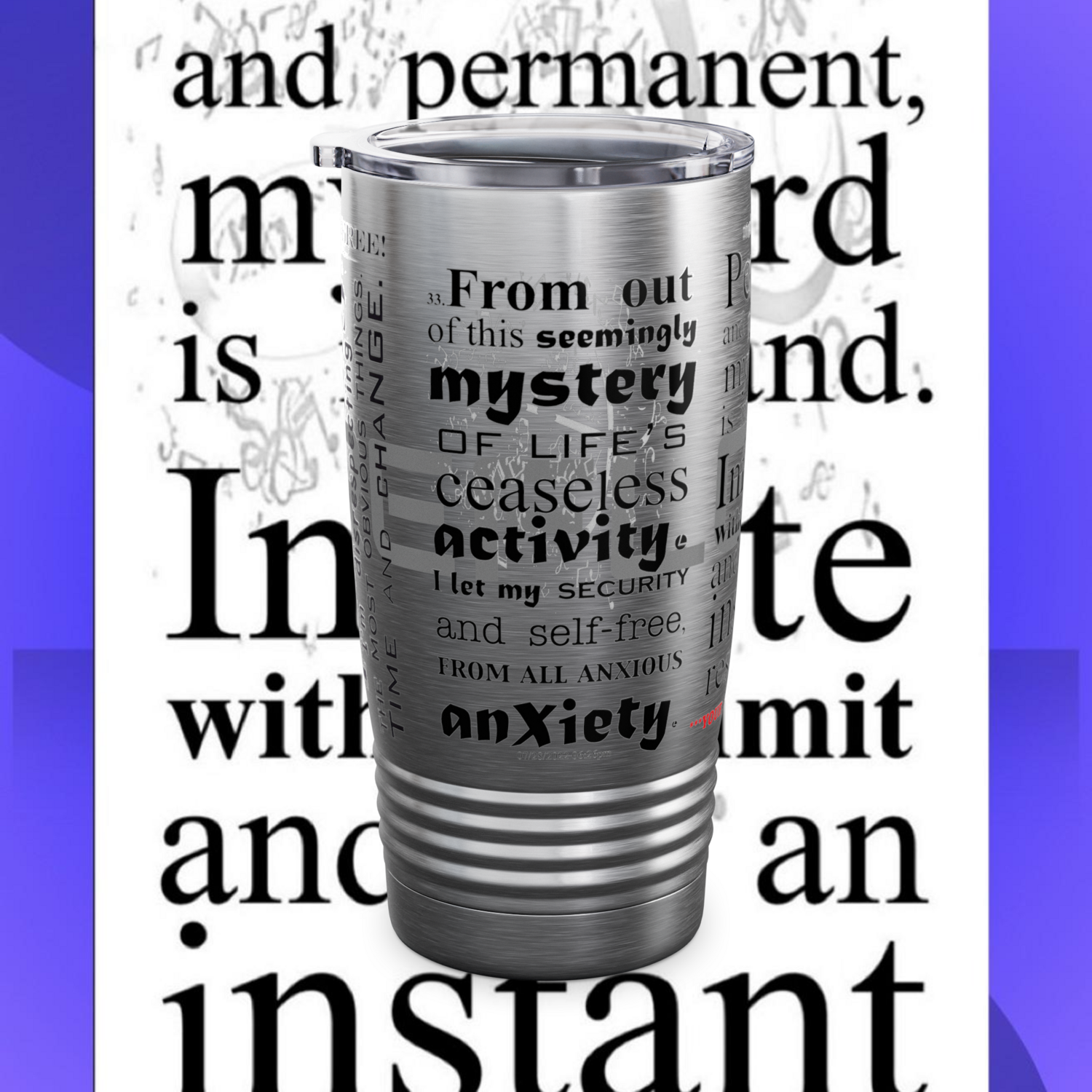 REFLECTION Stainless Steel Ringneck Tumbler 20oz ​SIX COLOR OPTIONS BY qUENTIN bENNETT