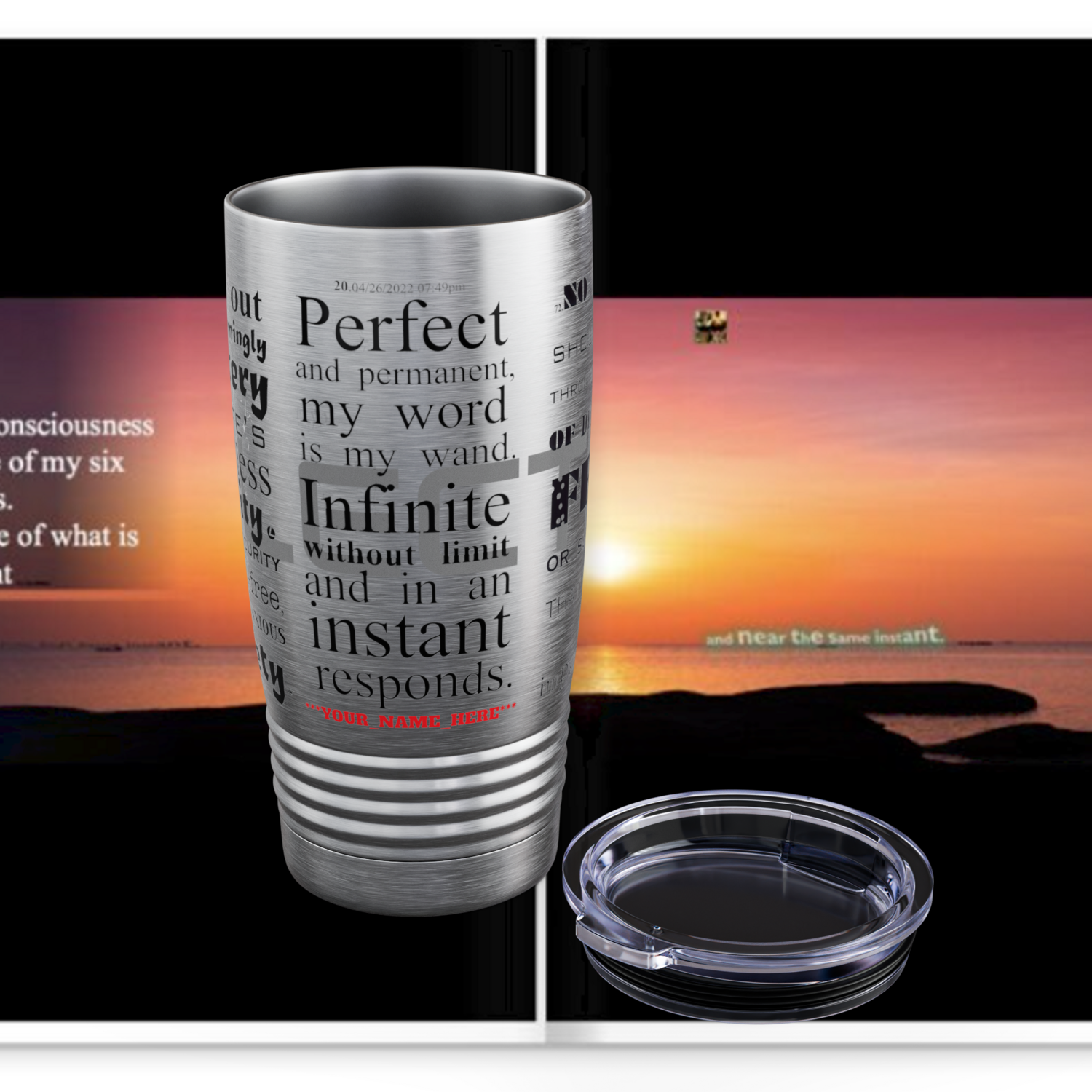 REFLECTION Stainless Steel Ringneck Tumbler 20oz ​SIX COLOR OPTIONS BY qUENTIN bENNETT