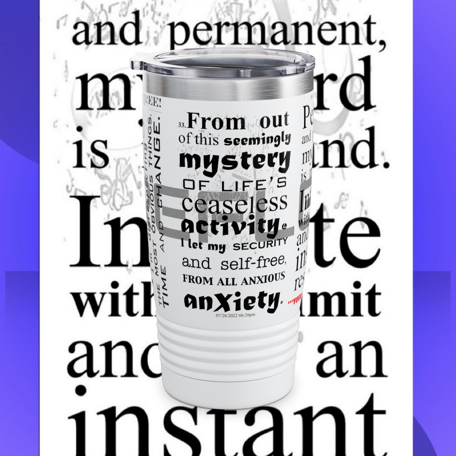 REFLECTION Stainless Steel Ringneck Tumbler 20oz ​SIX COLOR OPTIONS BY qUENTIN bENNETT