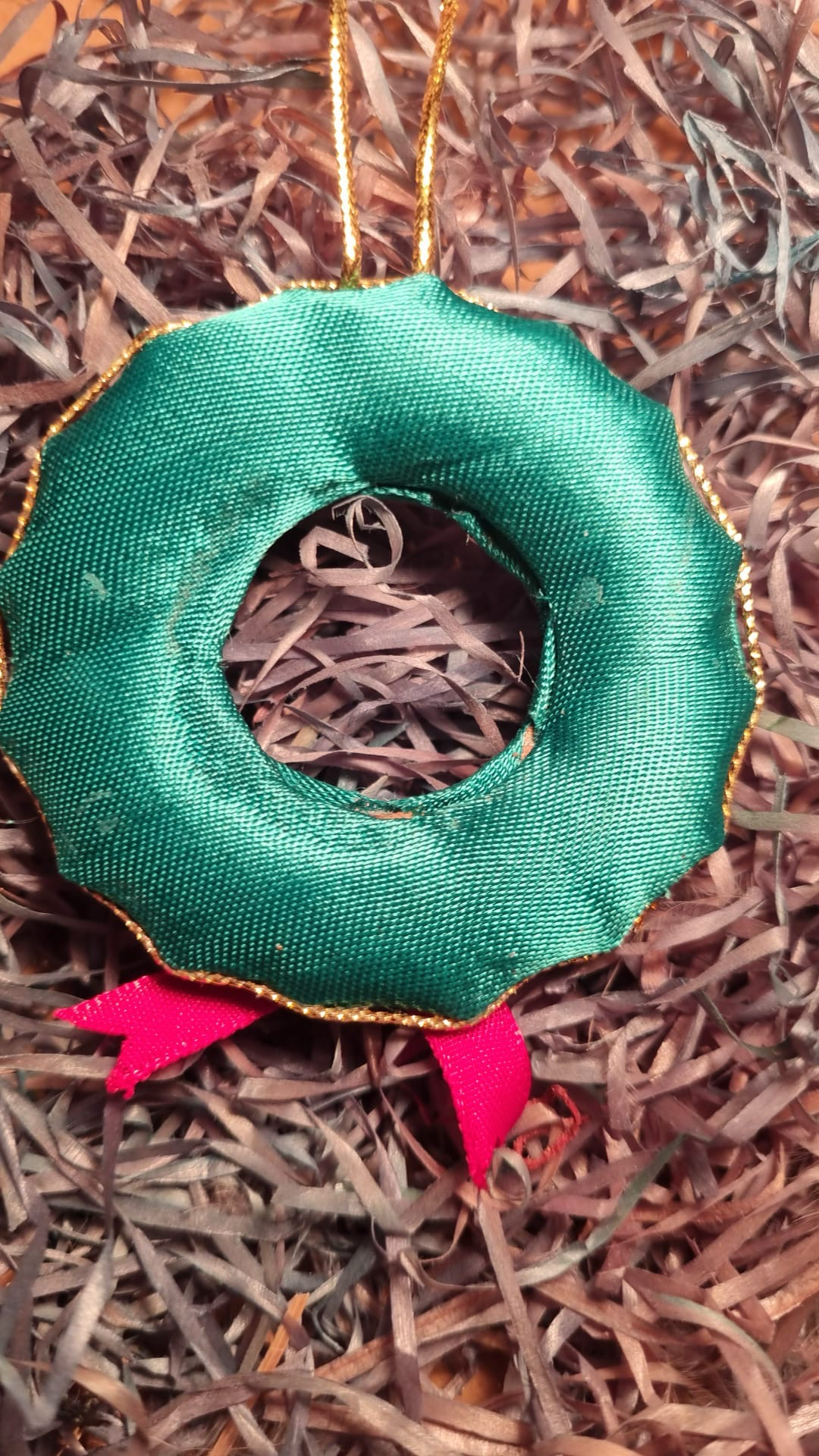 Kerstkransje Stof / Jr 20,40 / 6cm