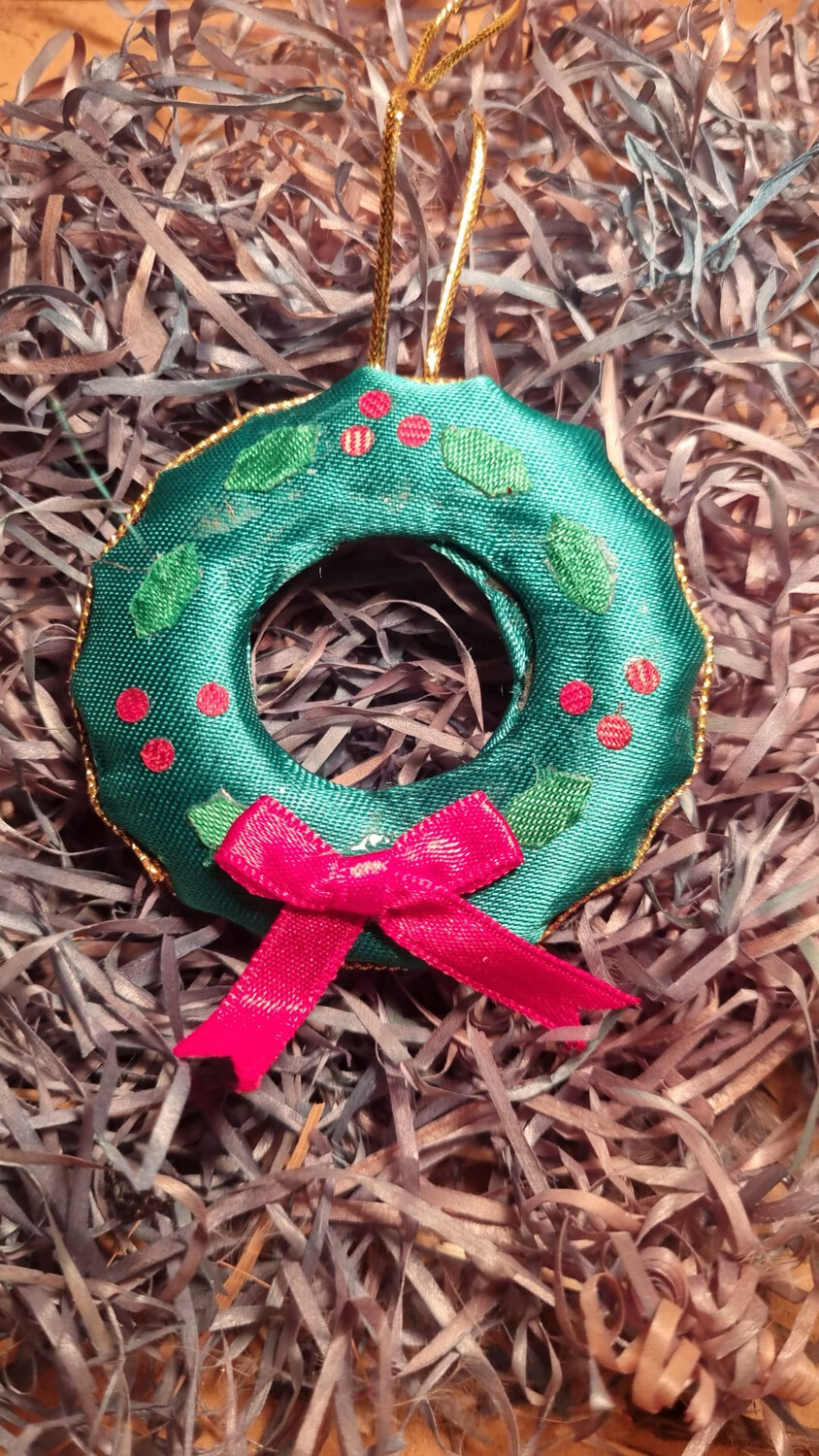 Kerstkransje Stof / Jr 20,40 / 6cm